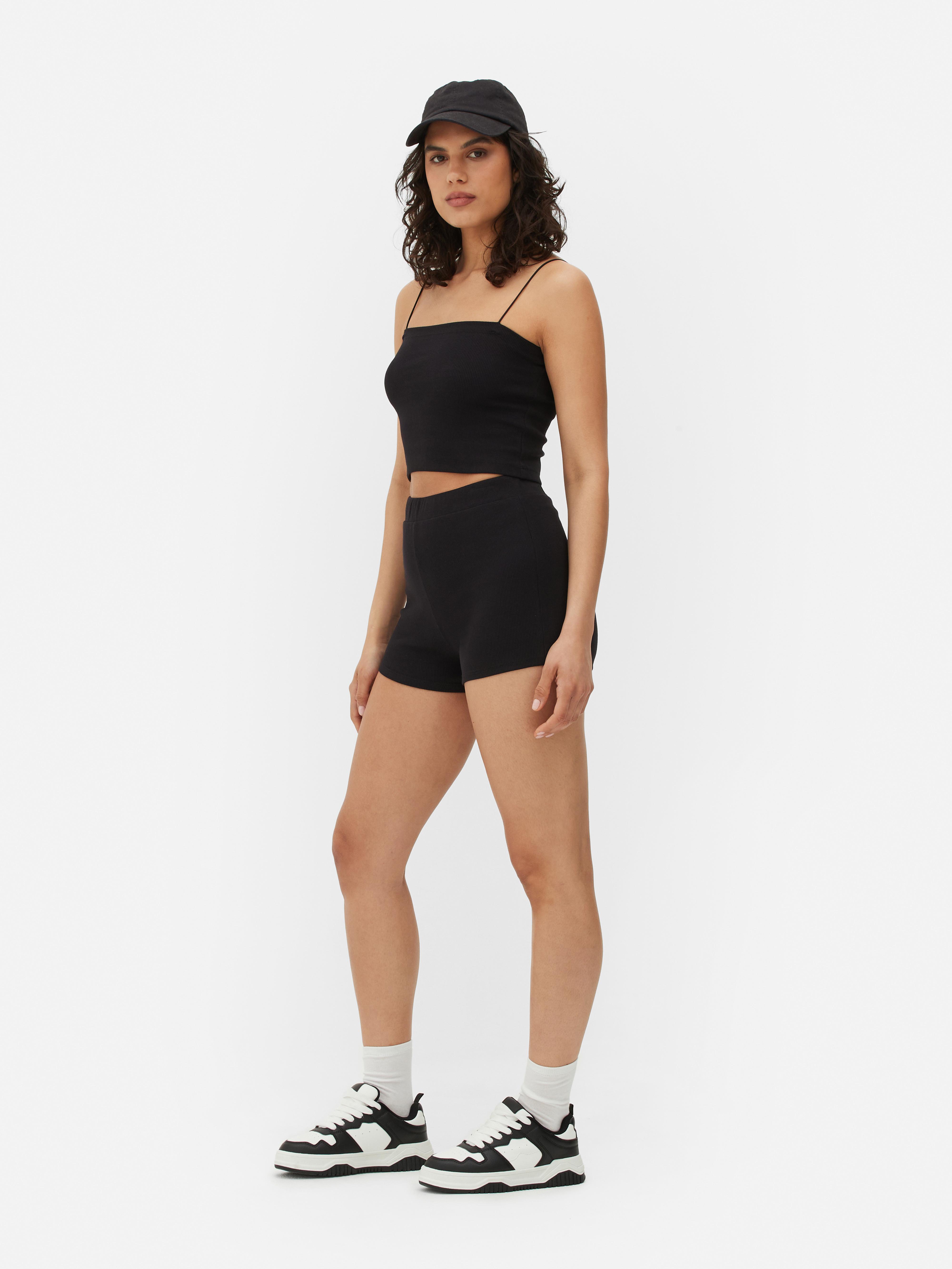 Women's Black Micro Jersey Shorts Primark