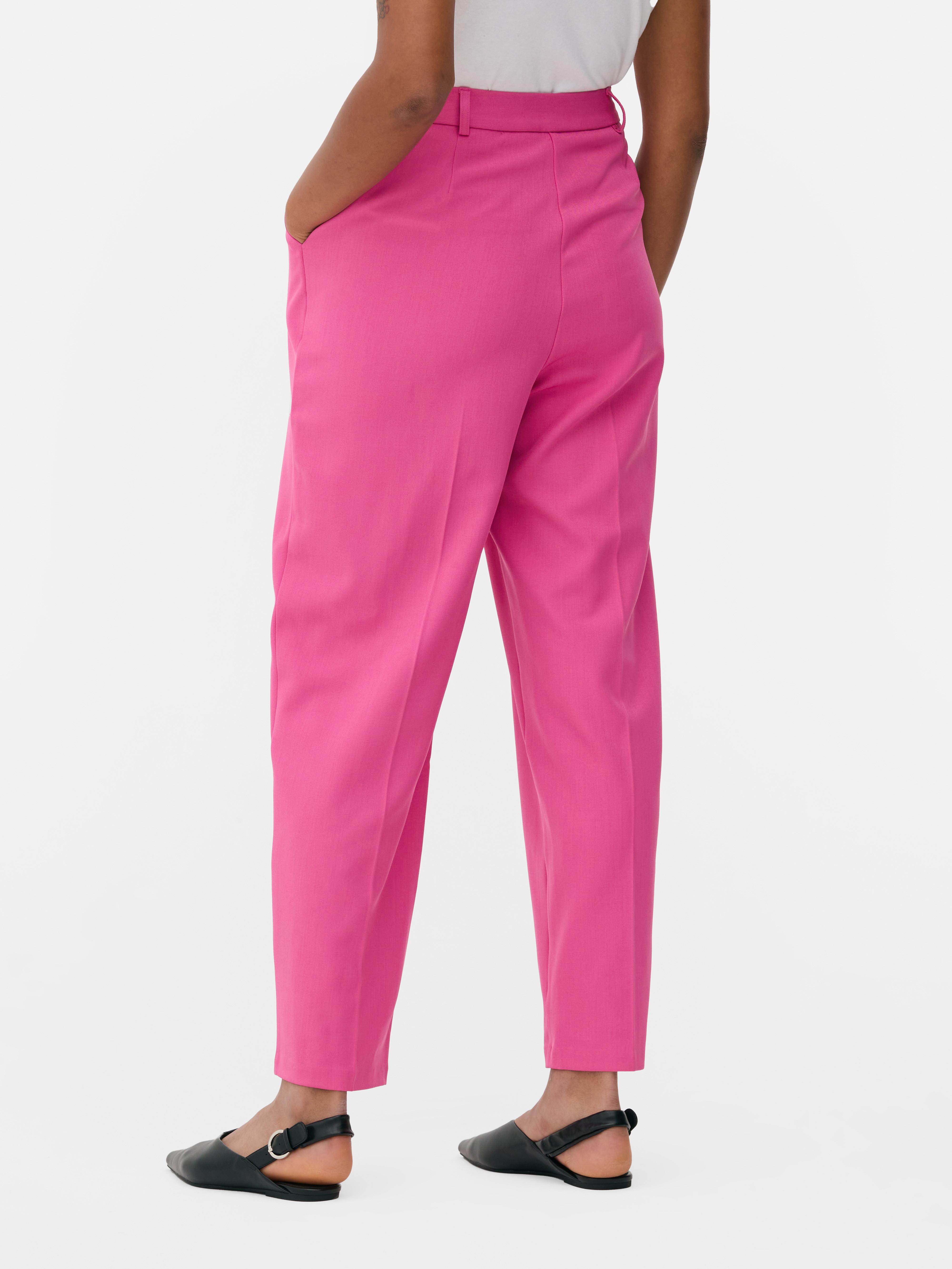 Women's Fuchsia Straight Leg Tailored Pants | Primark