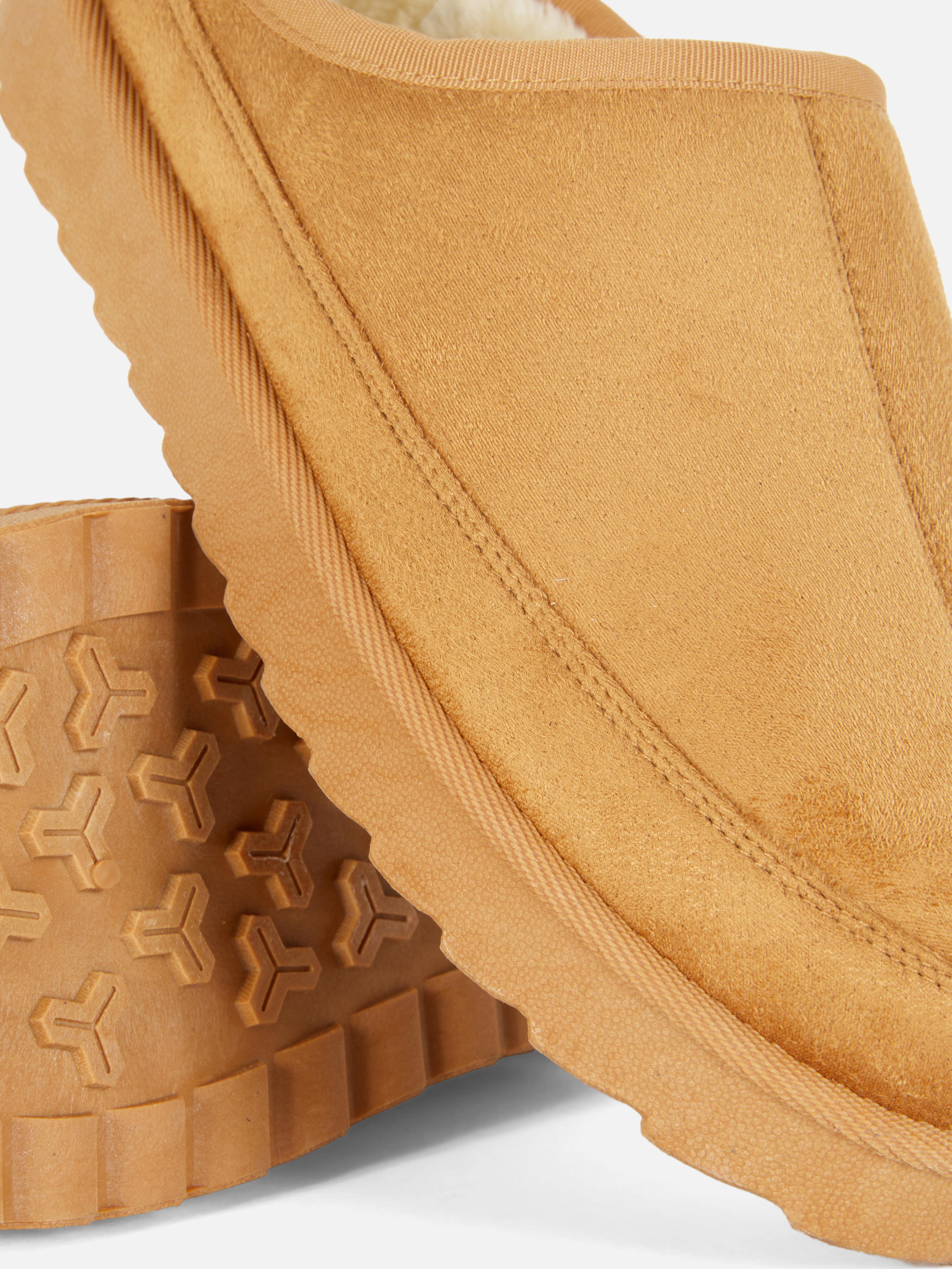 Faux Fur Lined Mule Slippers