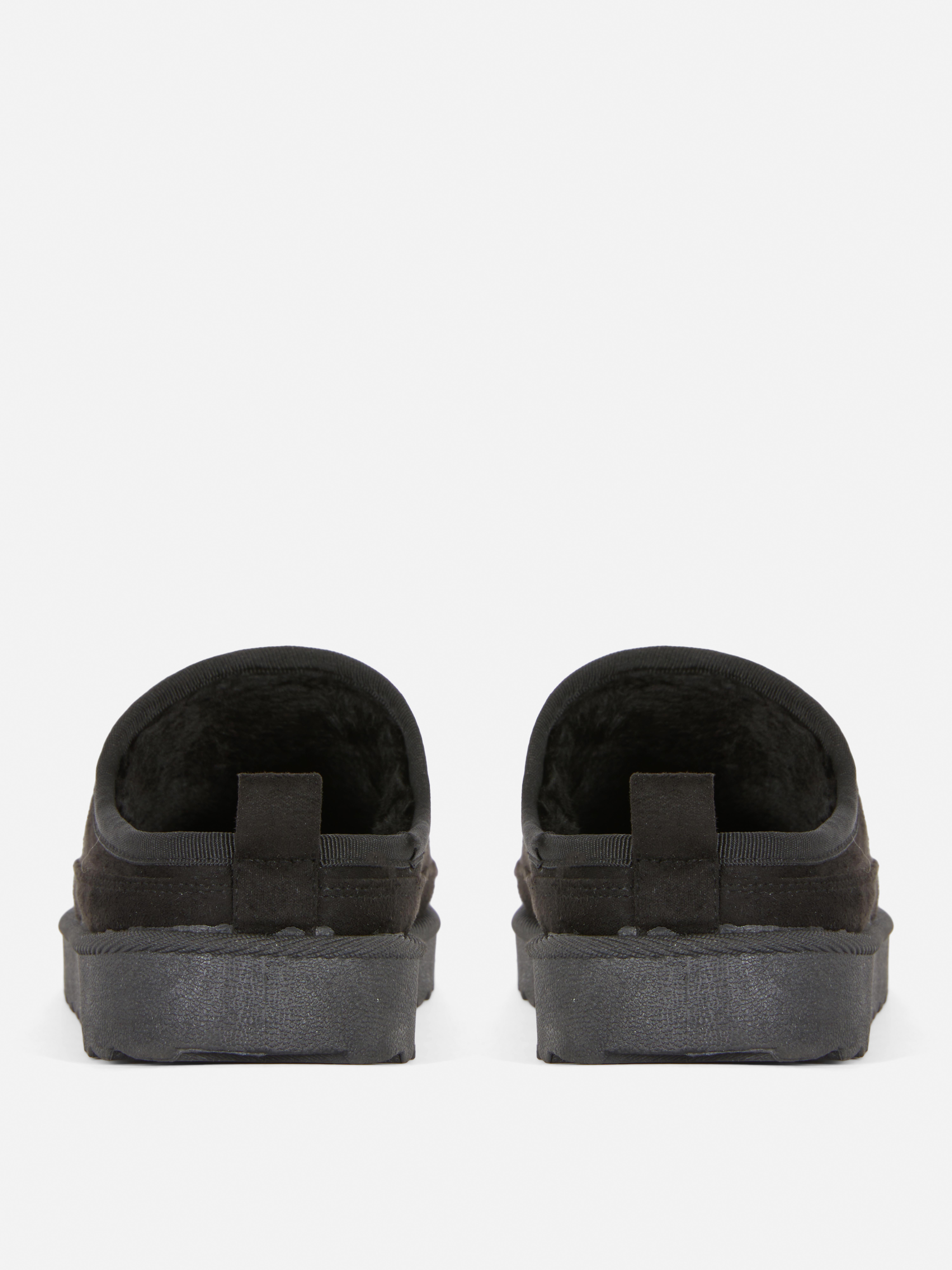 Faux Fur Lined Mule Slippers