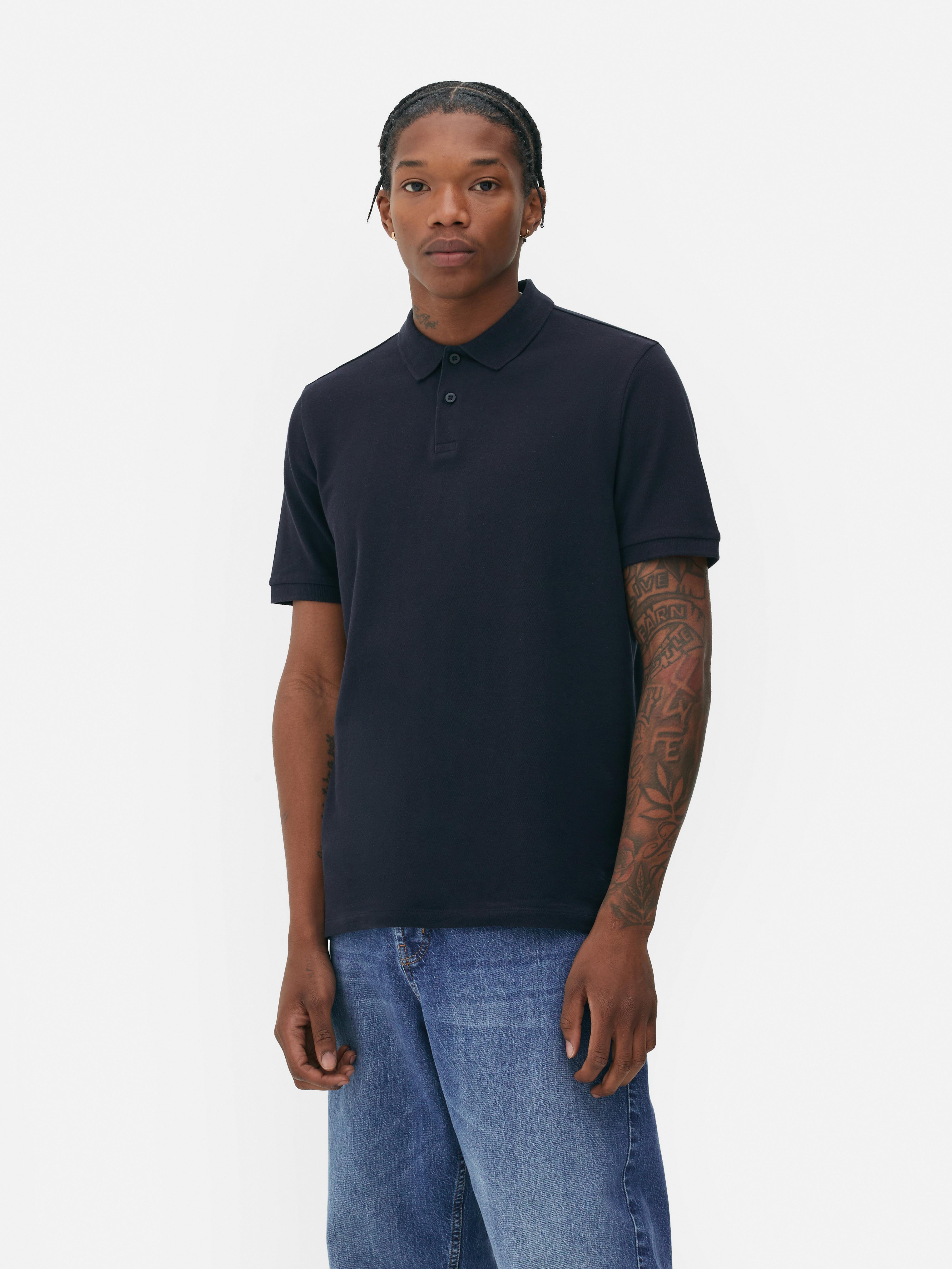 Men's Navy Classic Pique Polo Shirt | Penneys