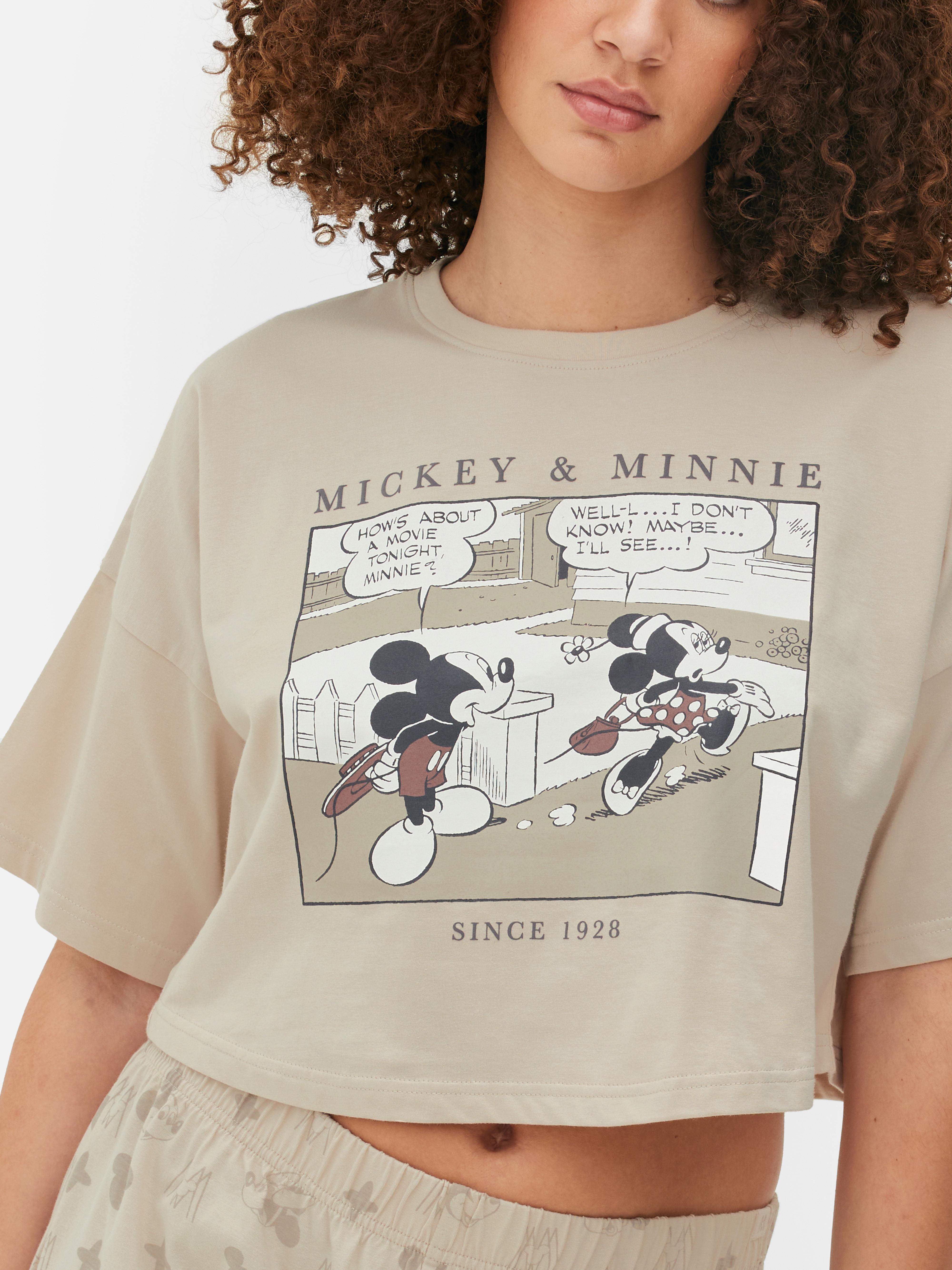 Women's Taupe Disney’s Mickey Mouse Comic Shorts Pajamas | Primark