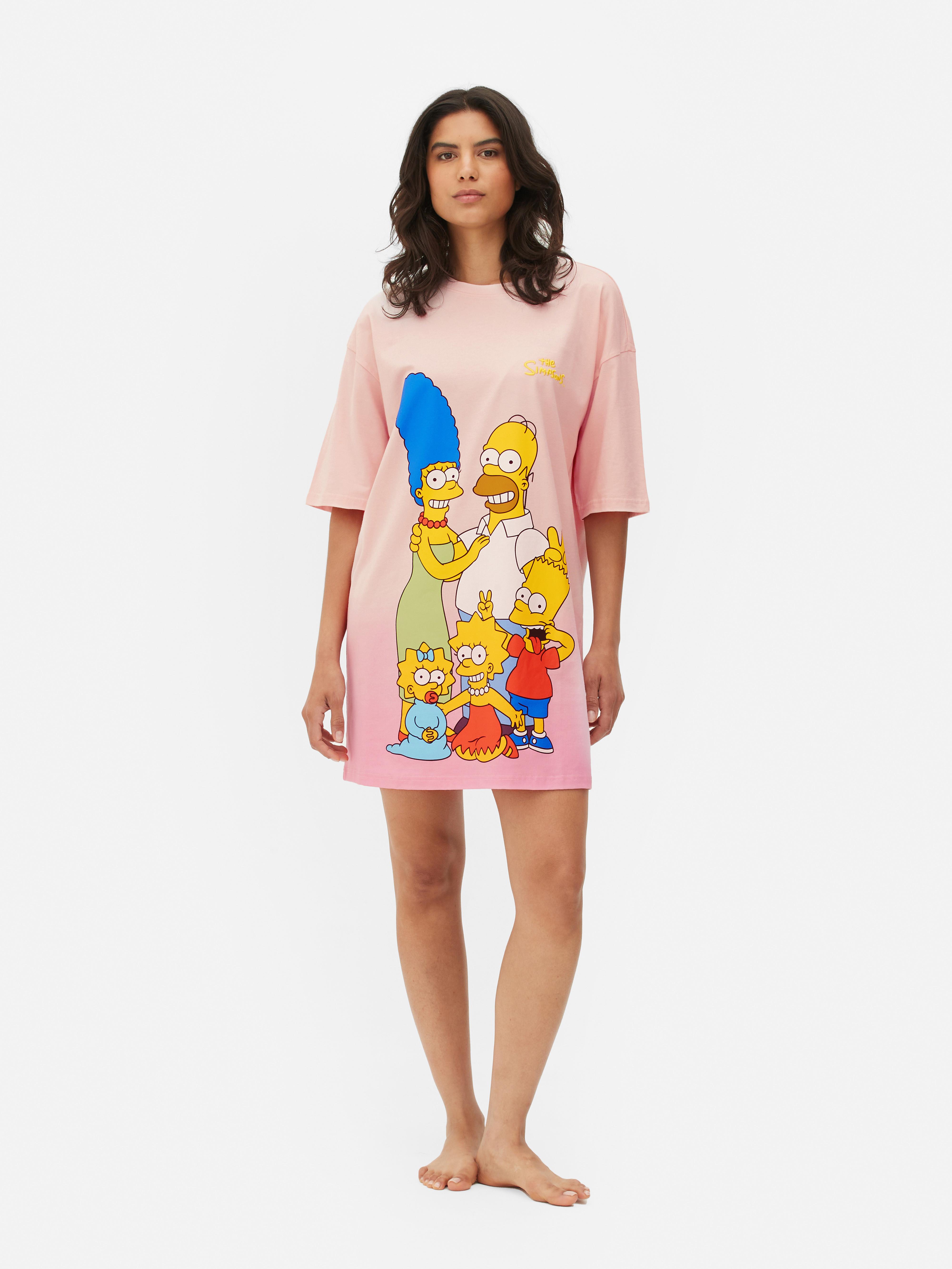 Chemise de nuit effet degrade Les Simpson Rose Femme Primark