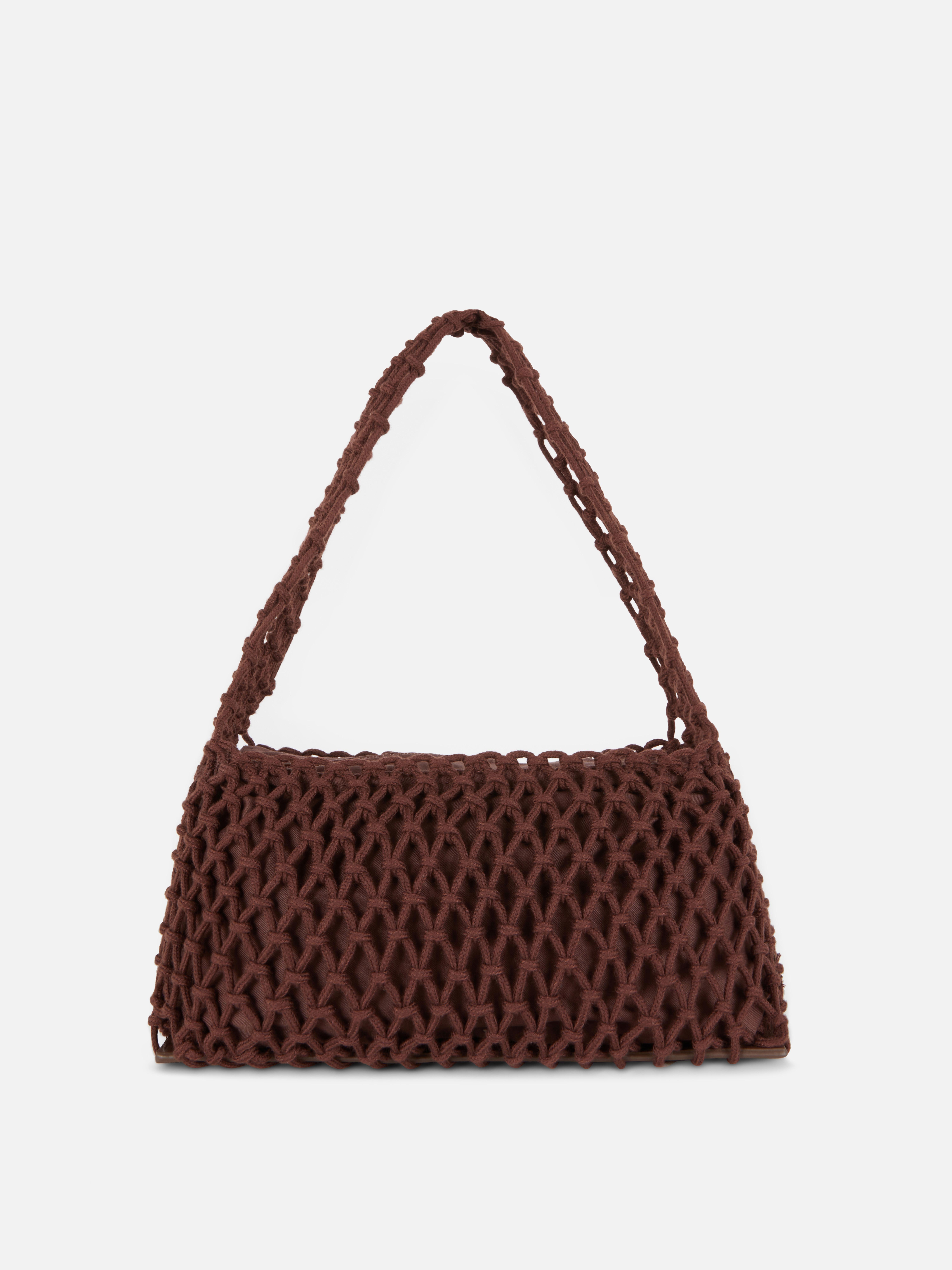Mehrlagige Häkel-Schultertasche - Schokoladenbraun - Damen | Primark