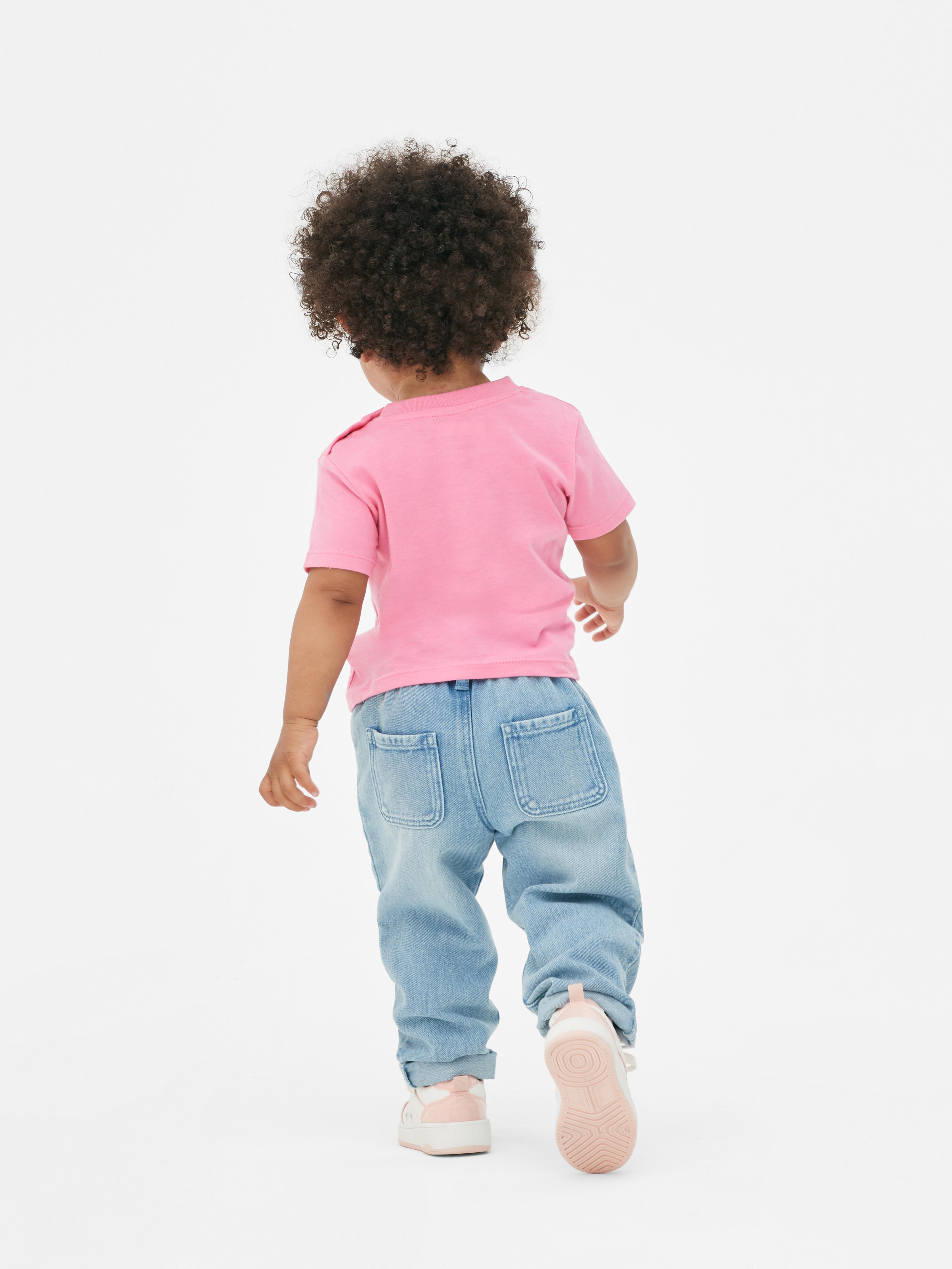 Heart Embroidered Denim Jeans