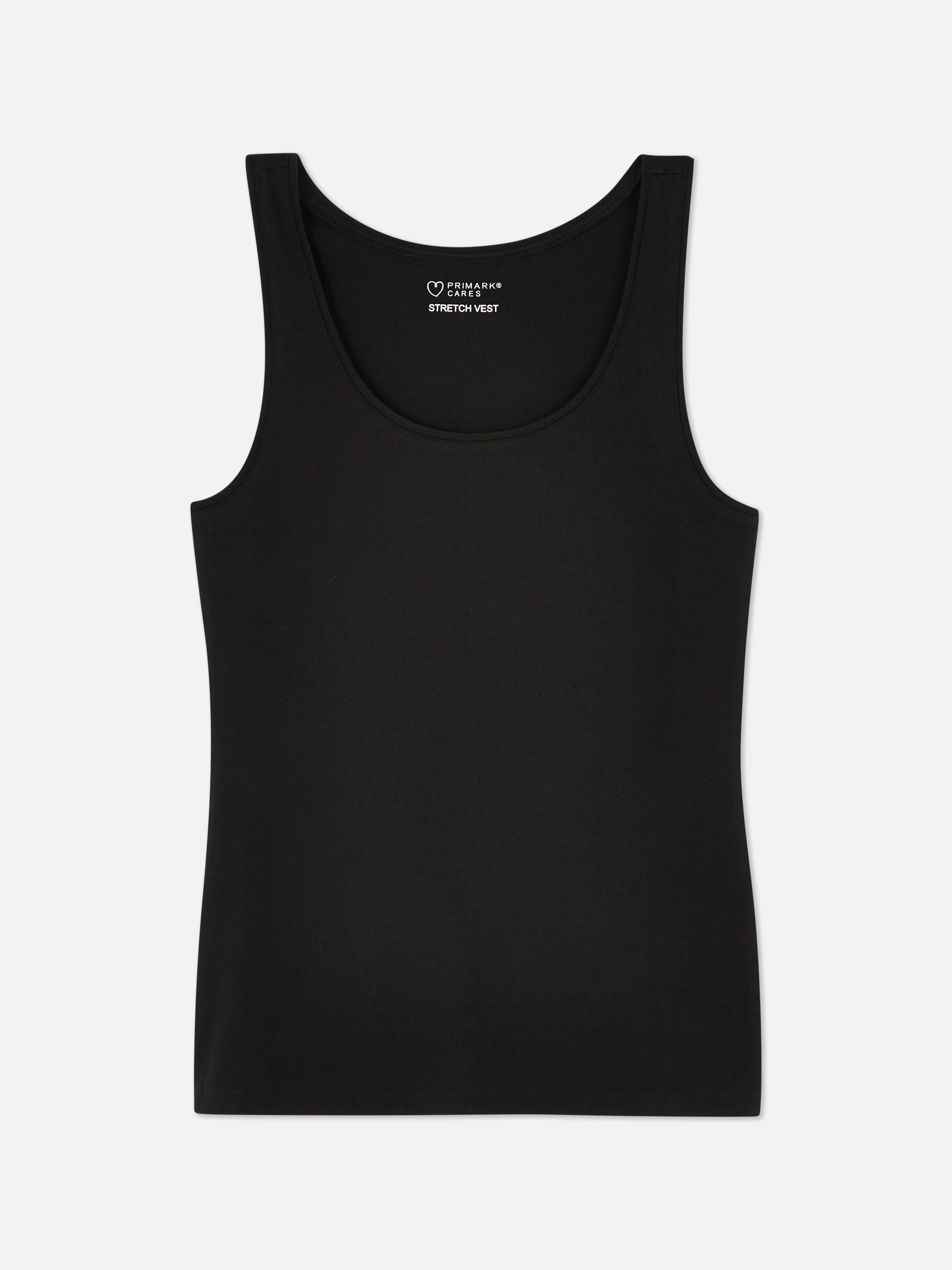 Camiseta sin mangas básica elástica