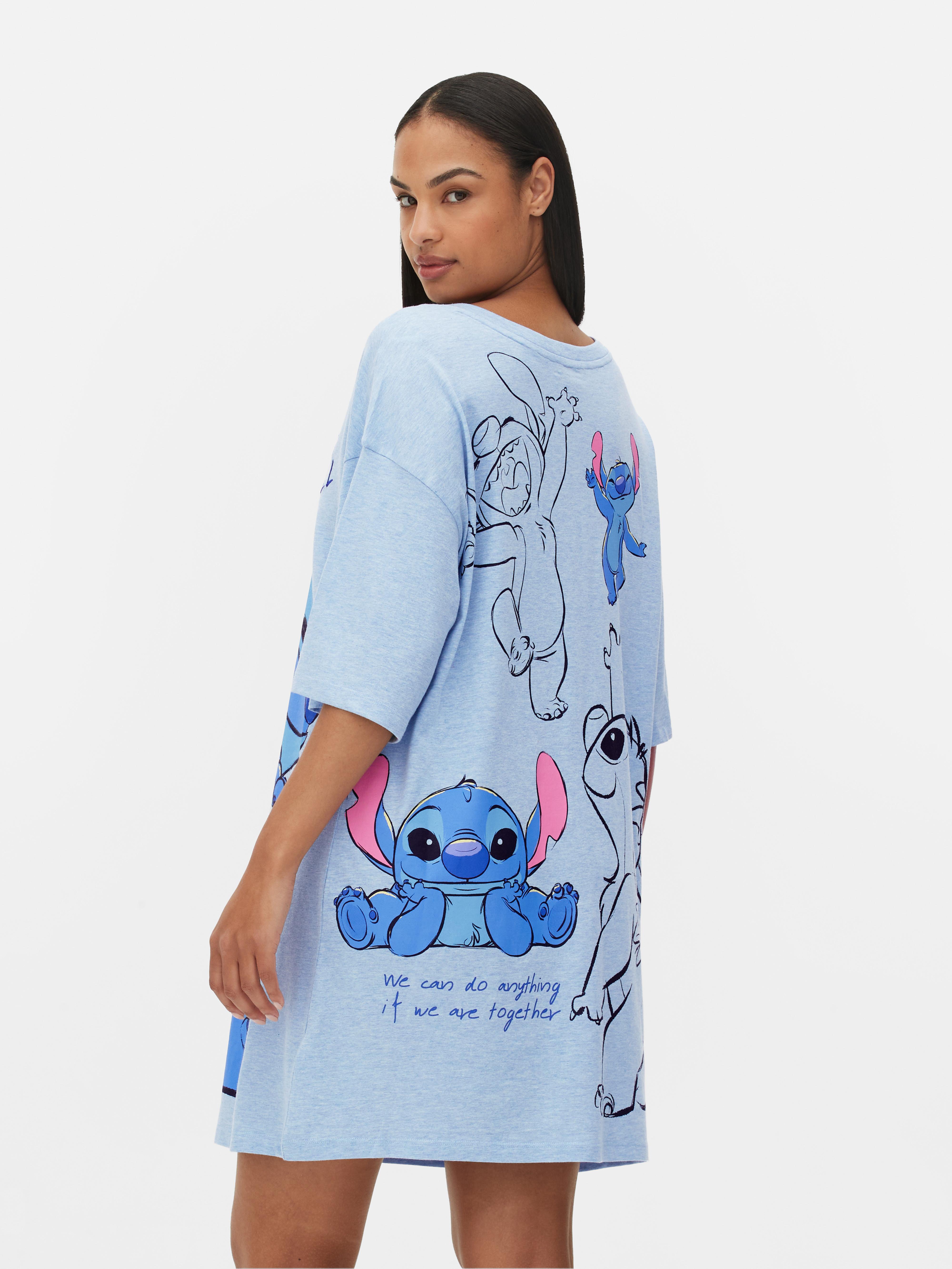 Chemise de nuit Disney Stitch et Souillon Bleu clair Femme Primark