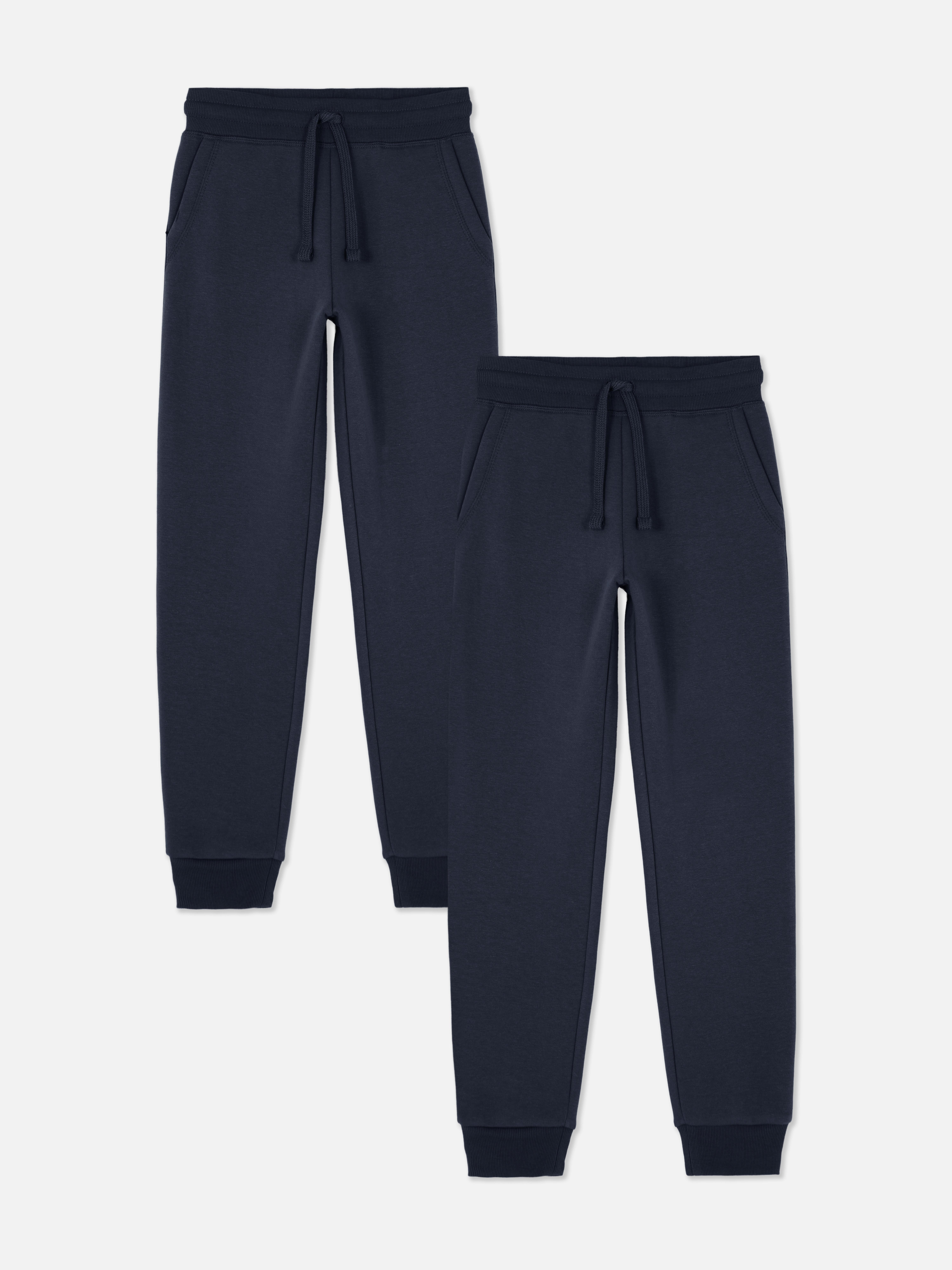 2pk Older Boy Drawstring School Joggers