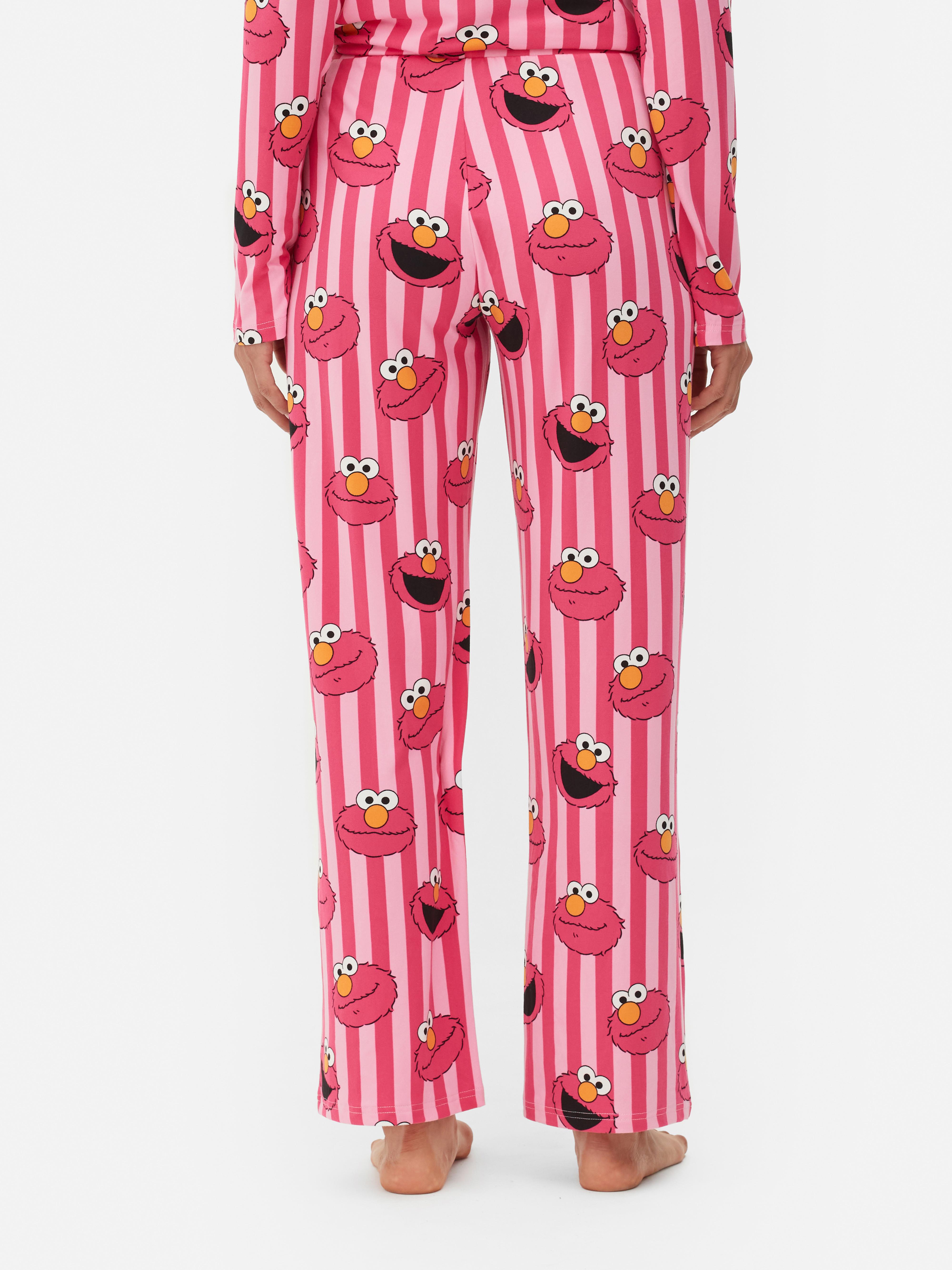 Womens Dark Pink Sesame Street Elmo Pyjama Bottoms Primark