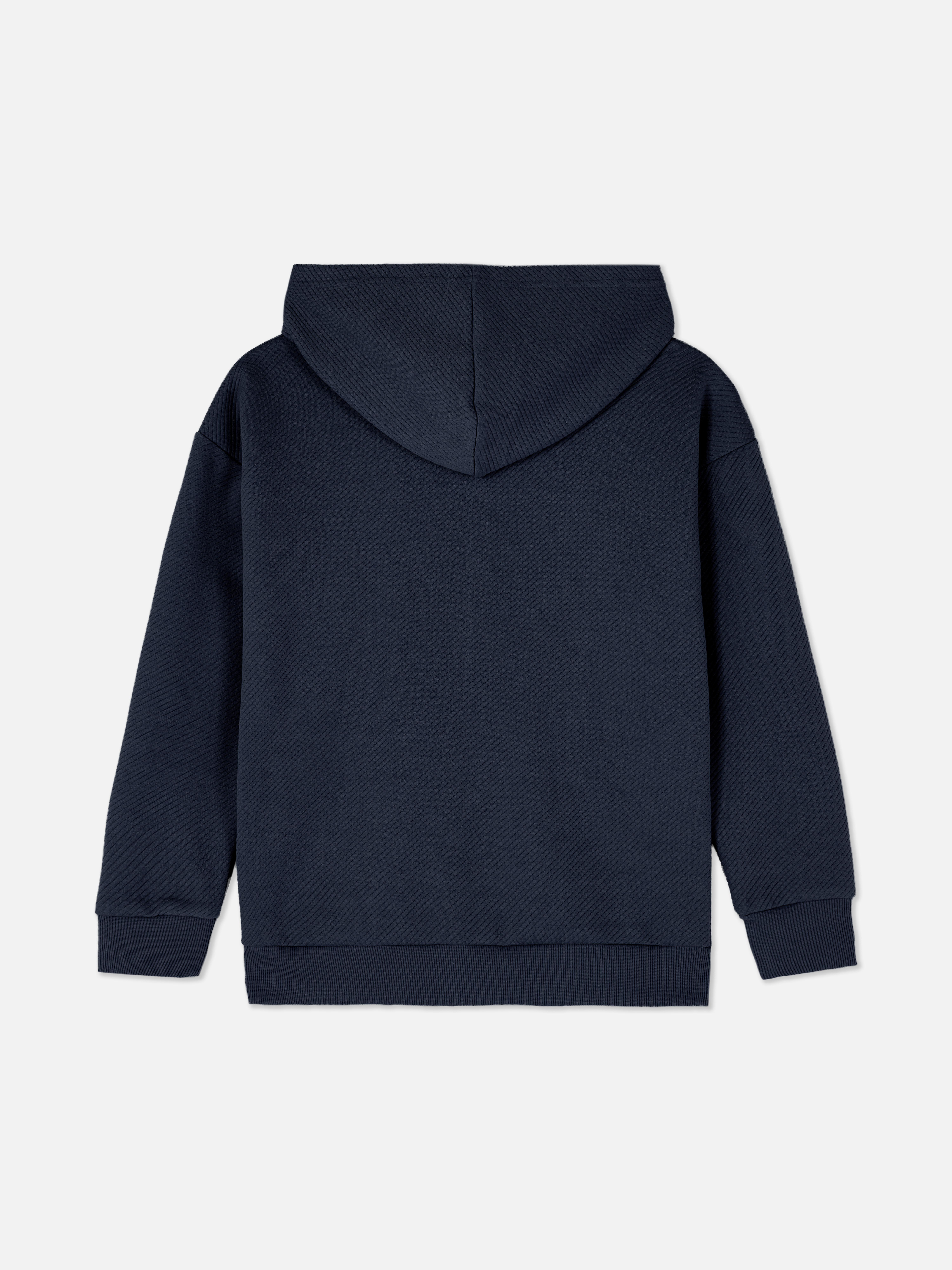 Strukturierter Hoodie mit Reißverschluss - Marineblau - Jungen 