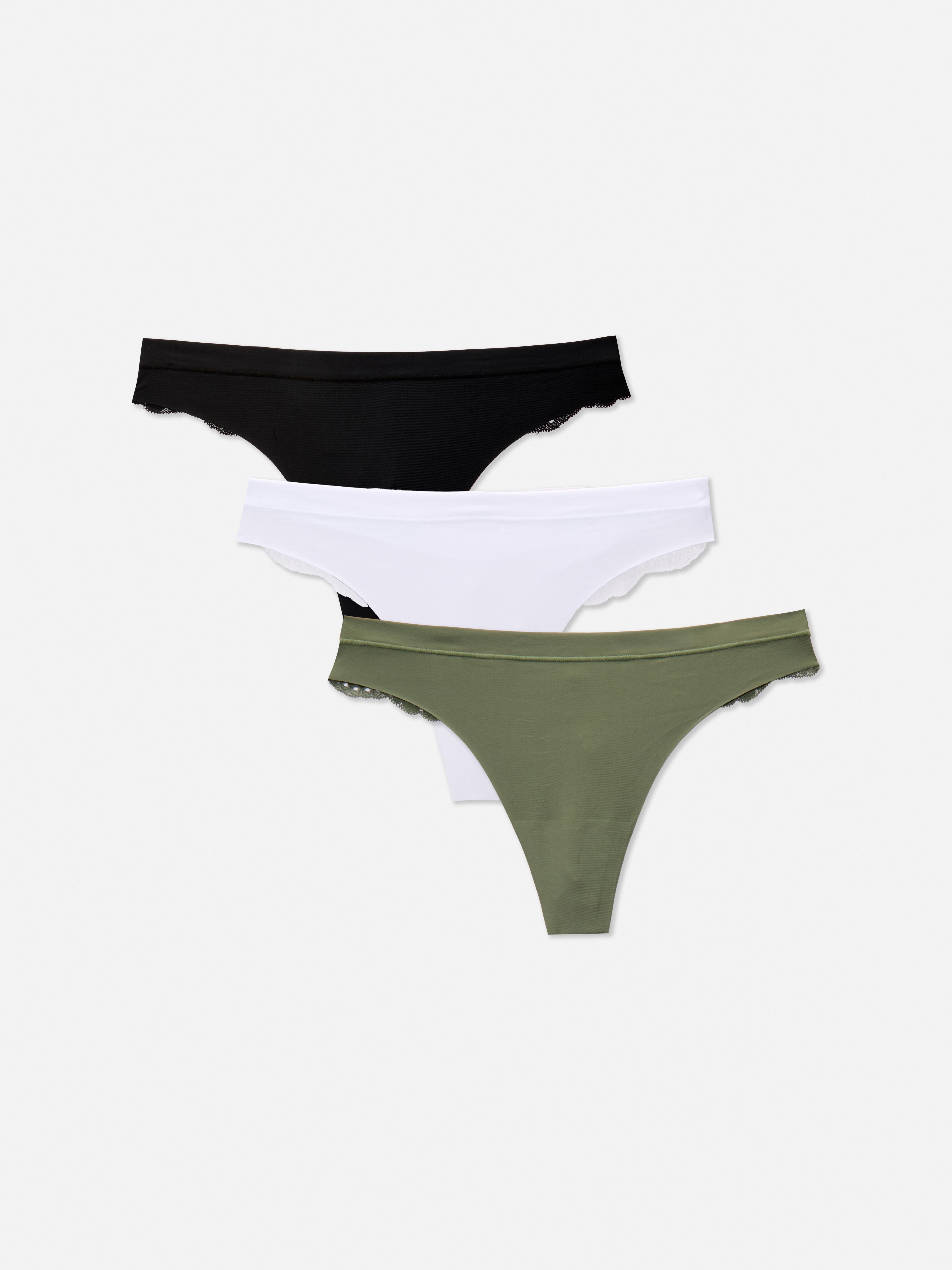 Pack 3 tangas invisíveis renda Caqui