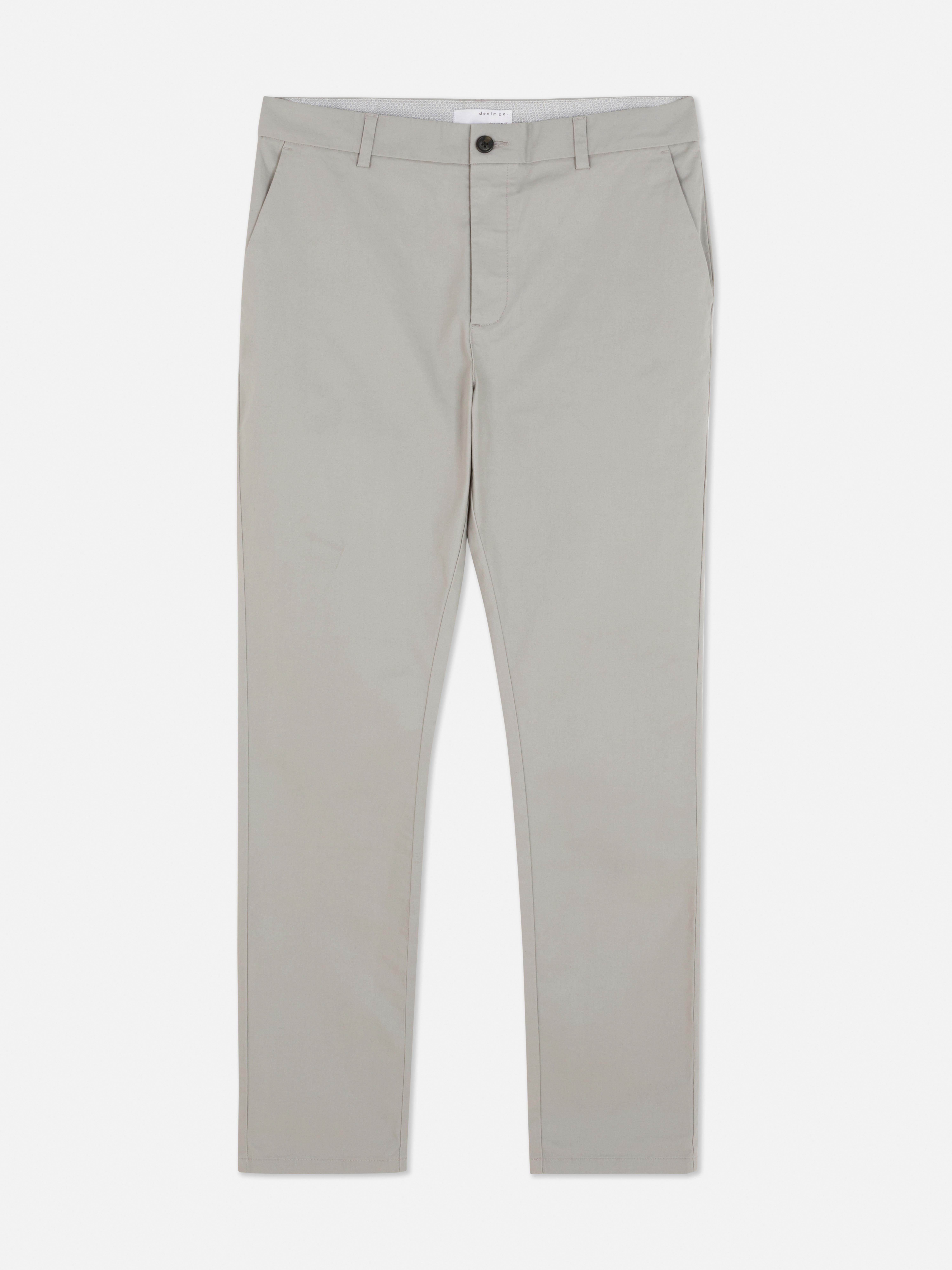 Pantalones chinos elásticos de corte entallado