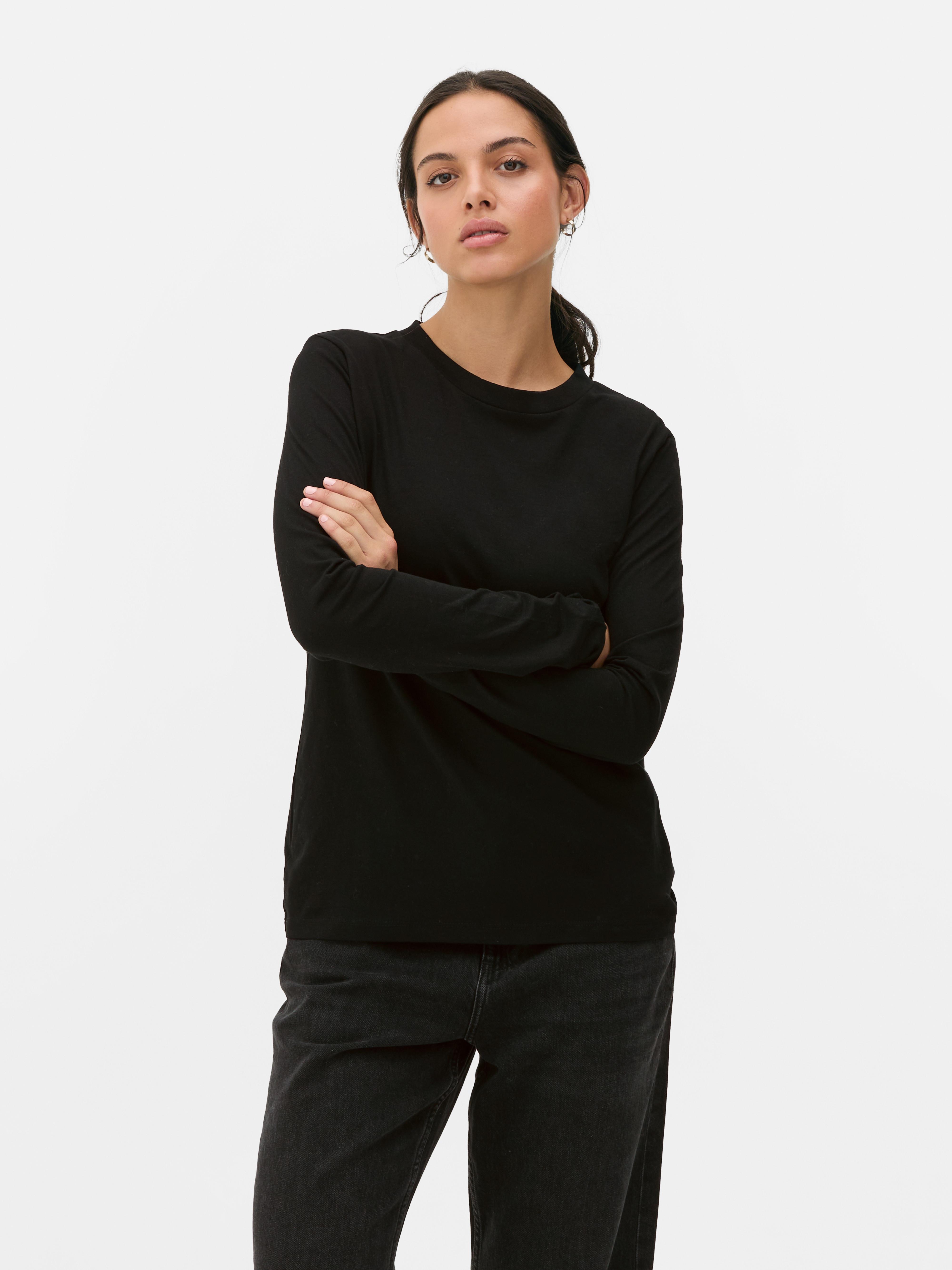 Long Sleeve Cotton Crew Neck