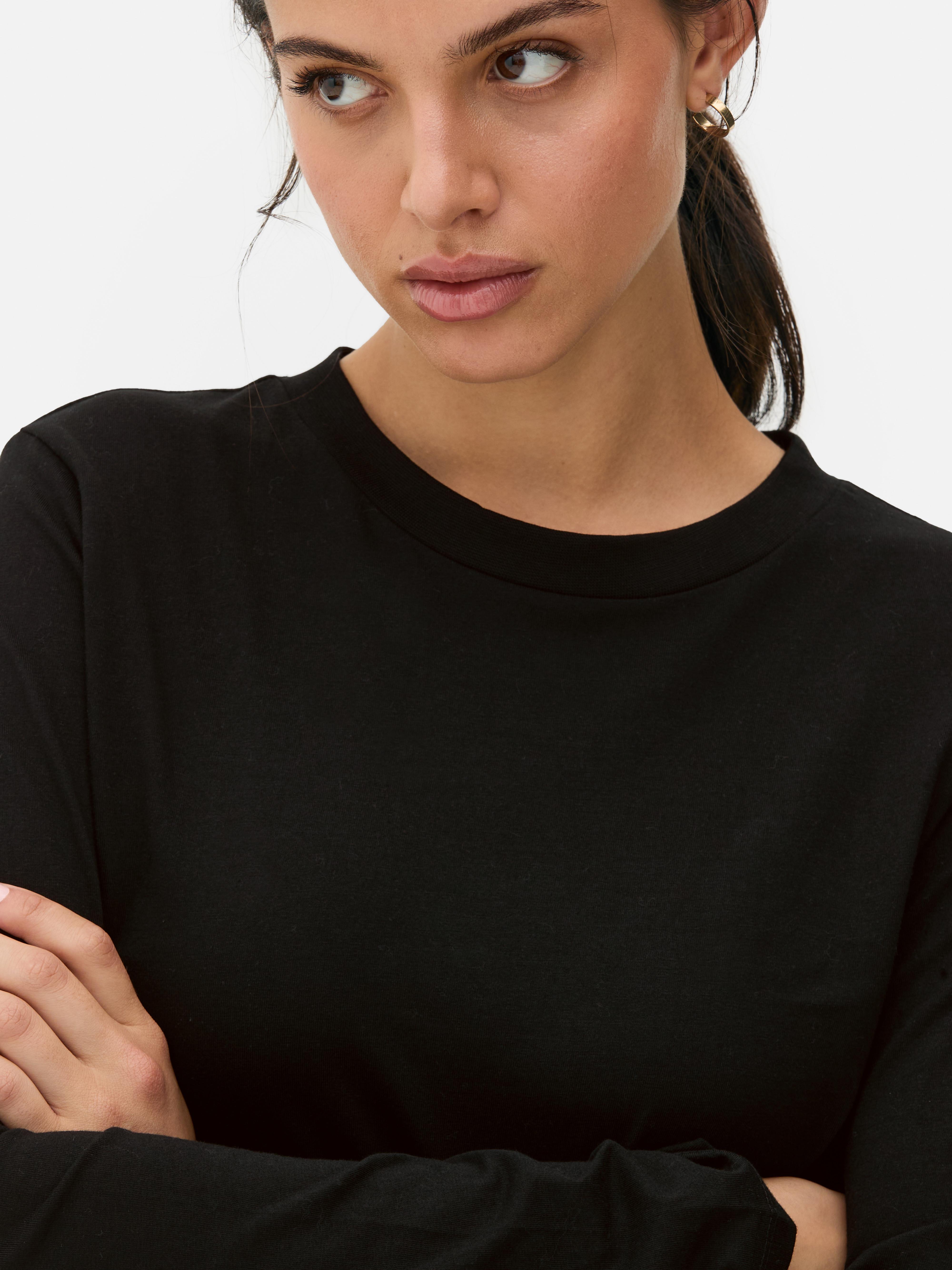 Long Sleeve Cotton Crew Neck