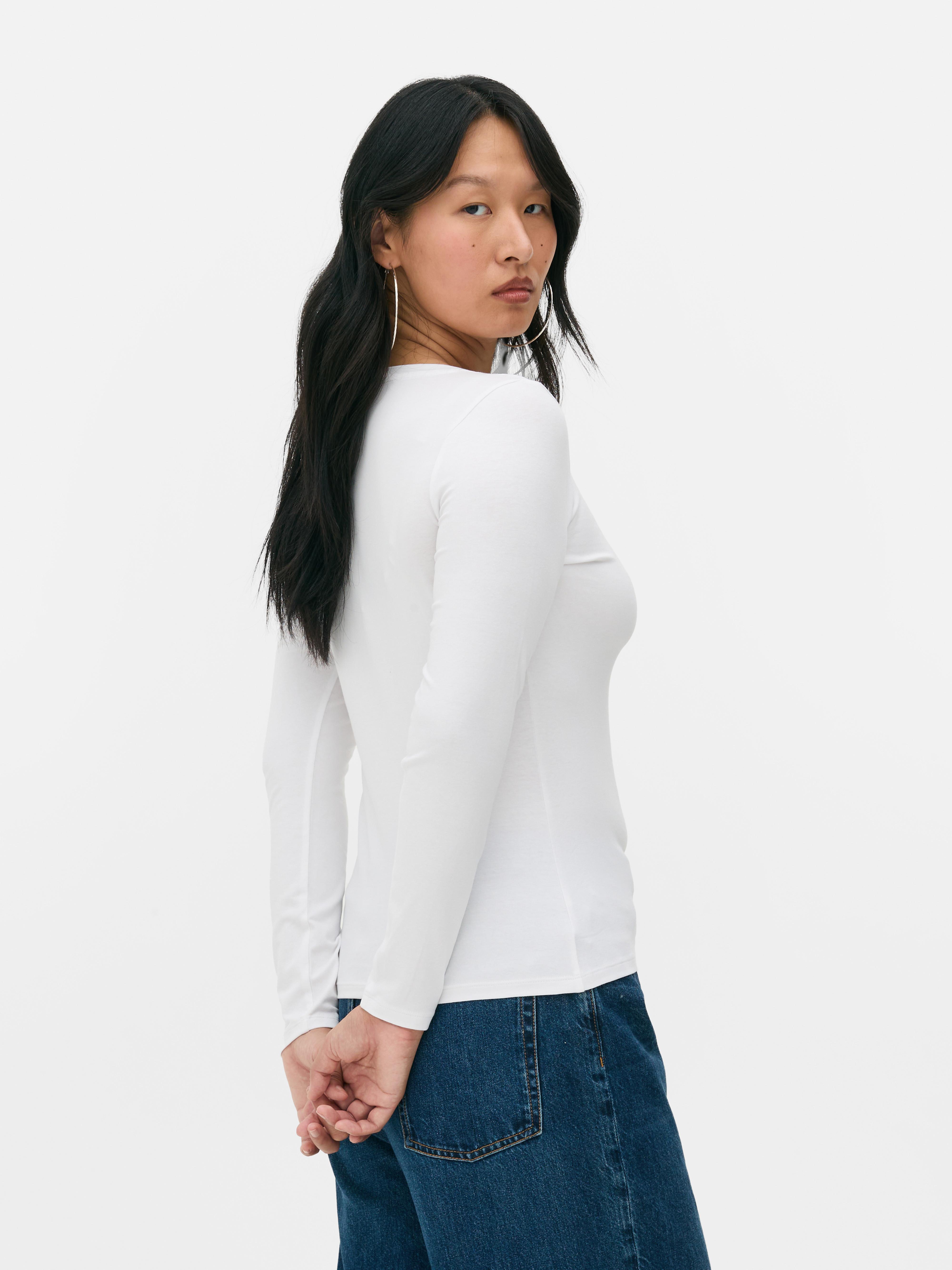 V-Neck Long Sleeve T-Shirt