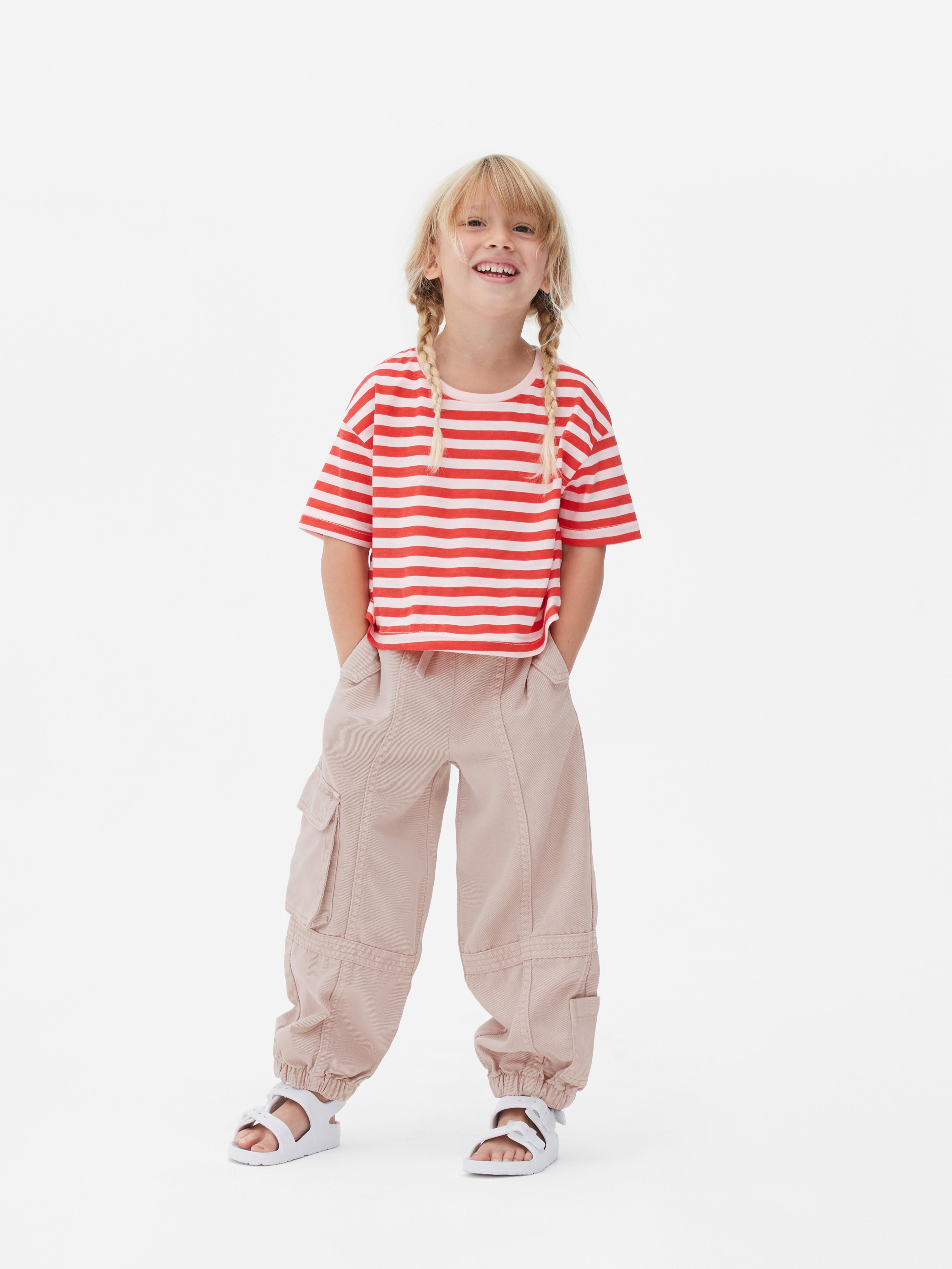 Girls Pink Cuffed Cargo Pants Primark