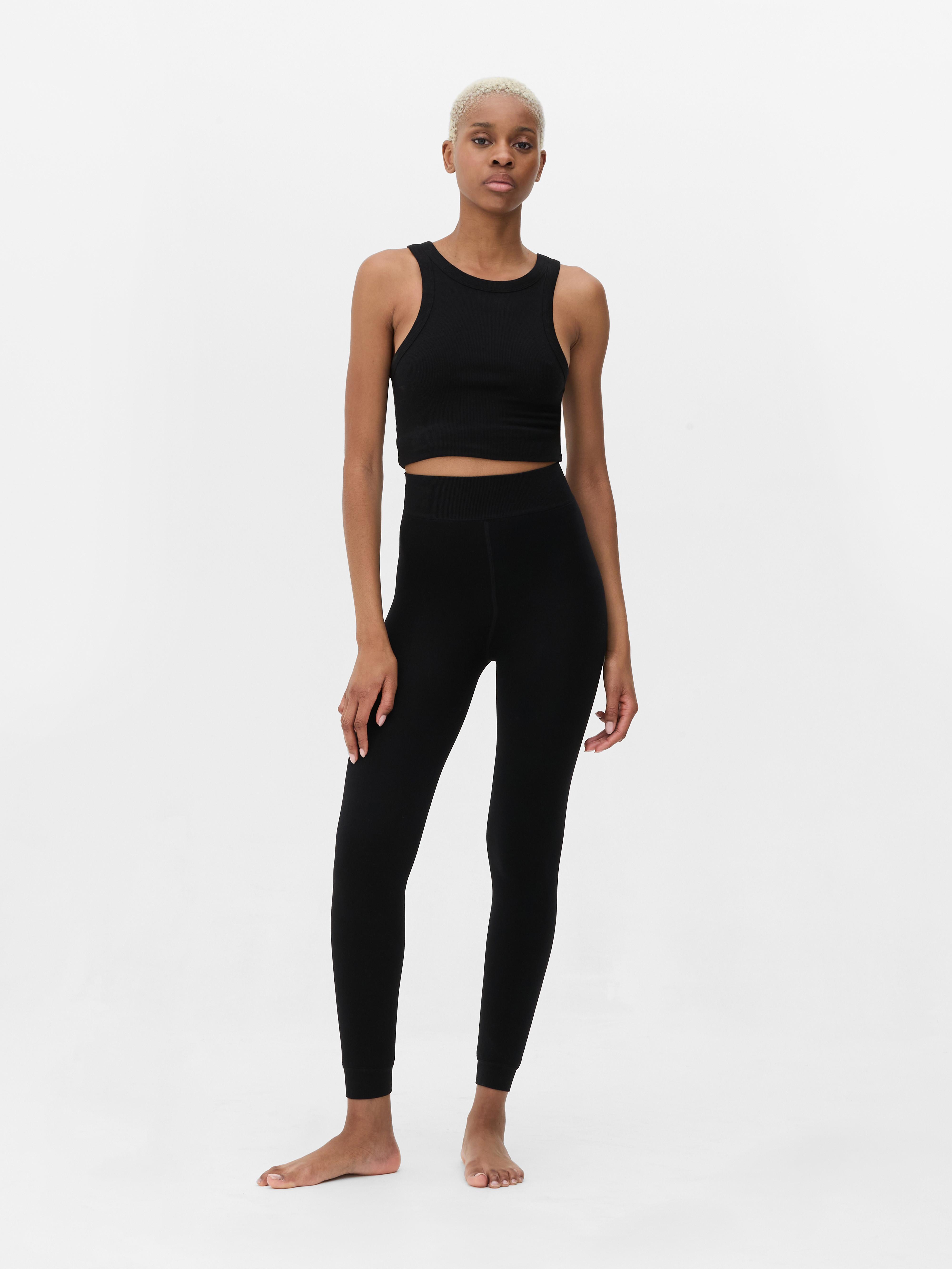 Ladies black velvet leggings best sale