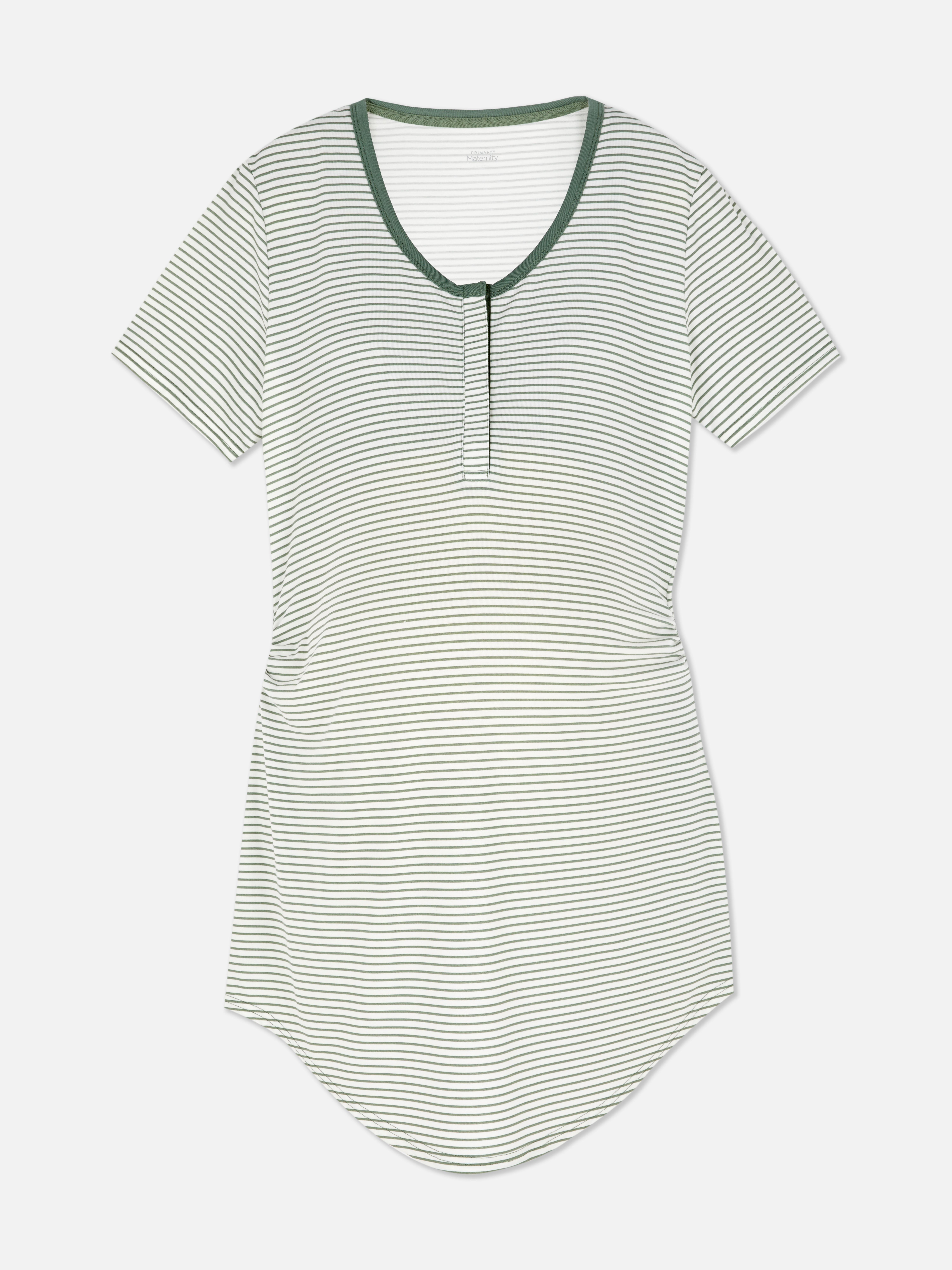 T-shirt dormir molas pressão maternidade