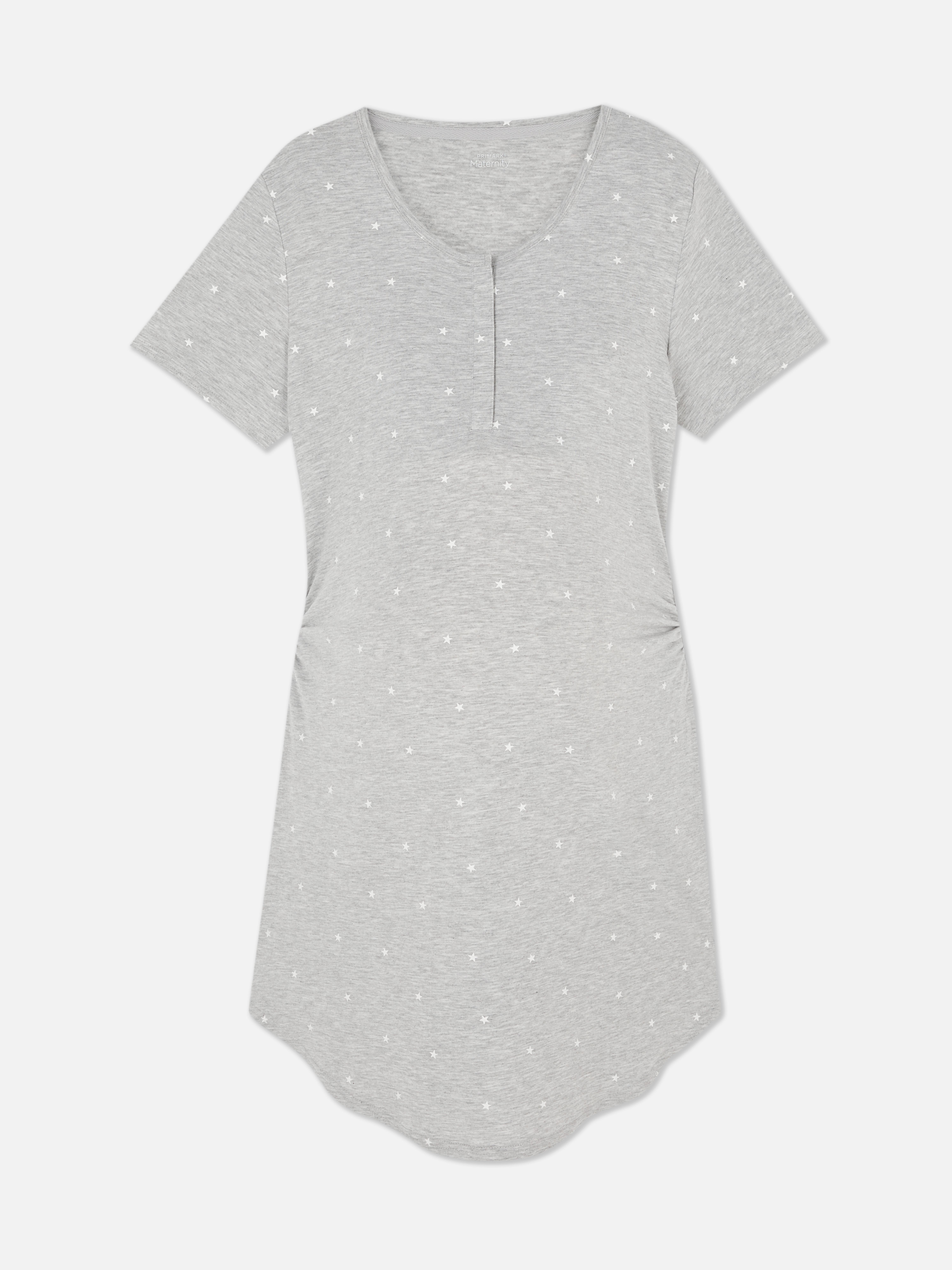 T-shirt de nuit à boutons-pression maternité