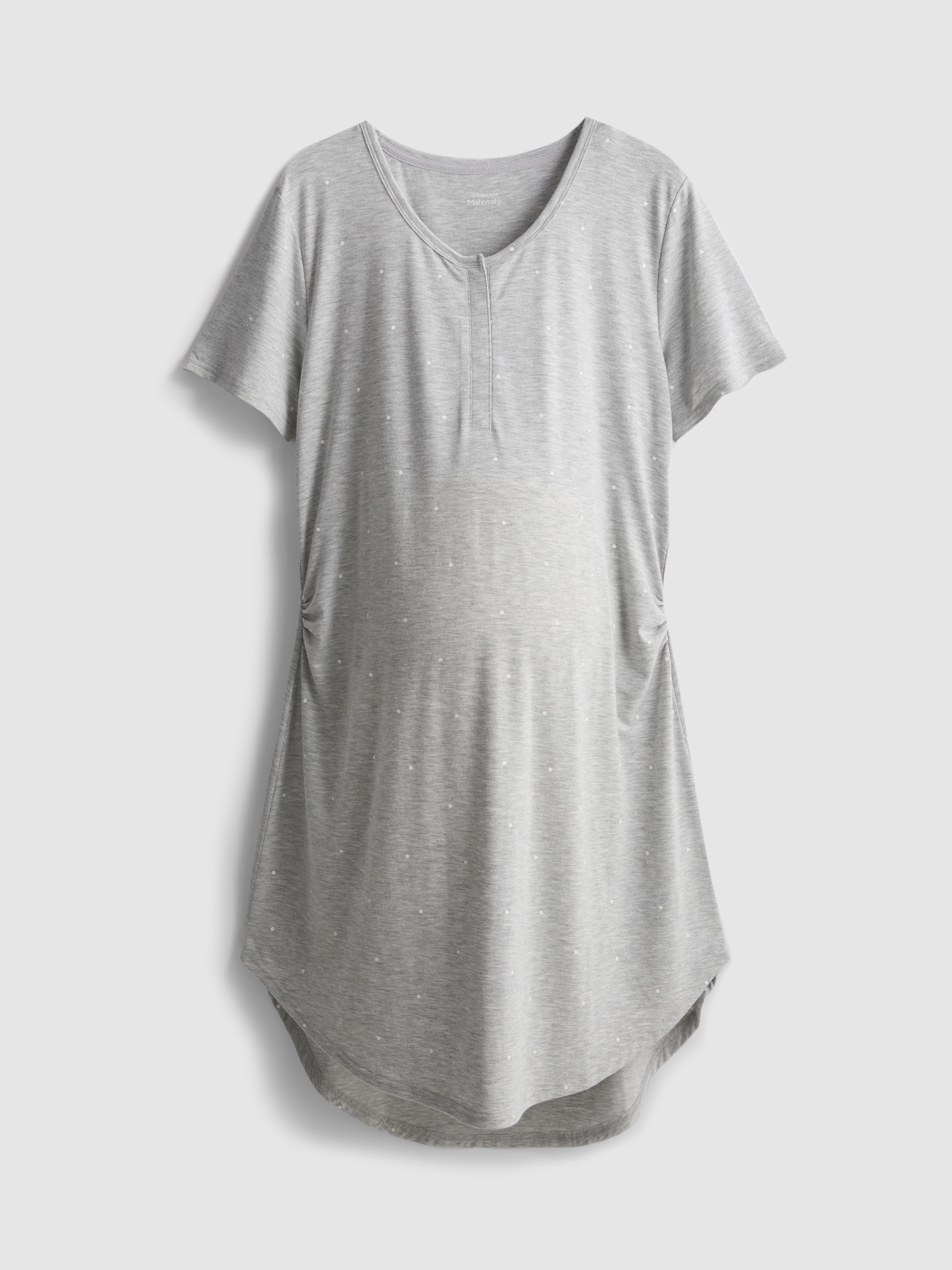 T-shirt dormir molas pressão maternidade