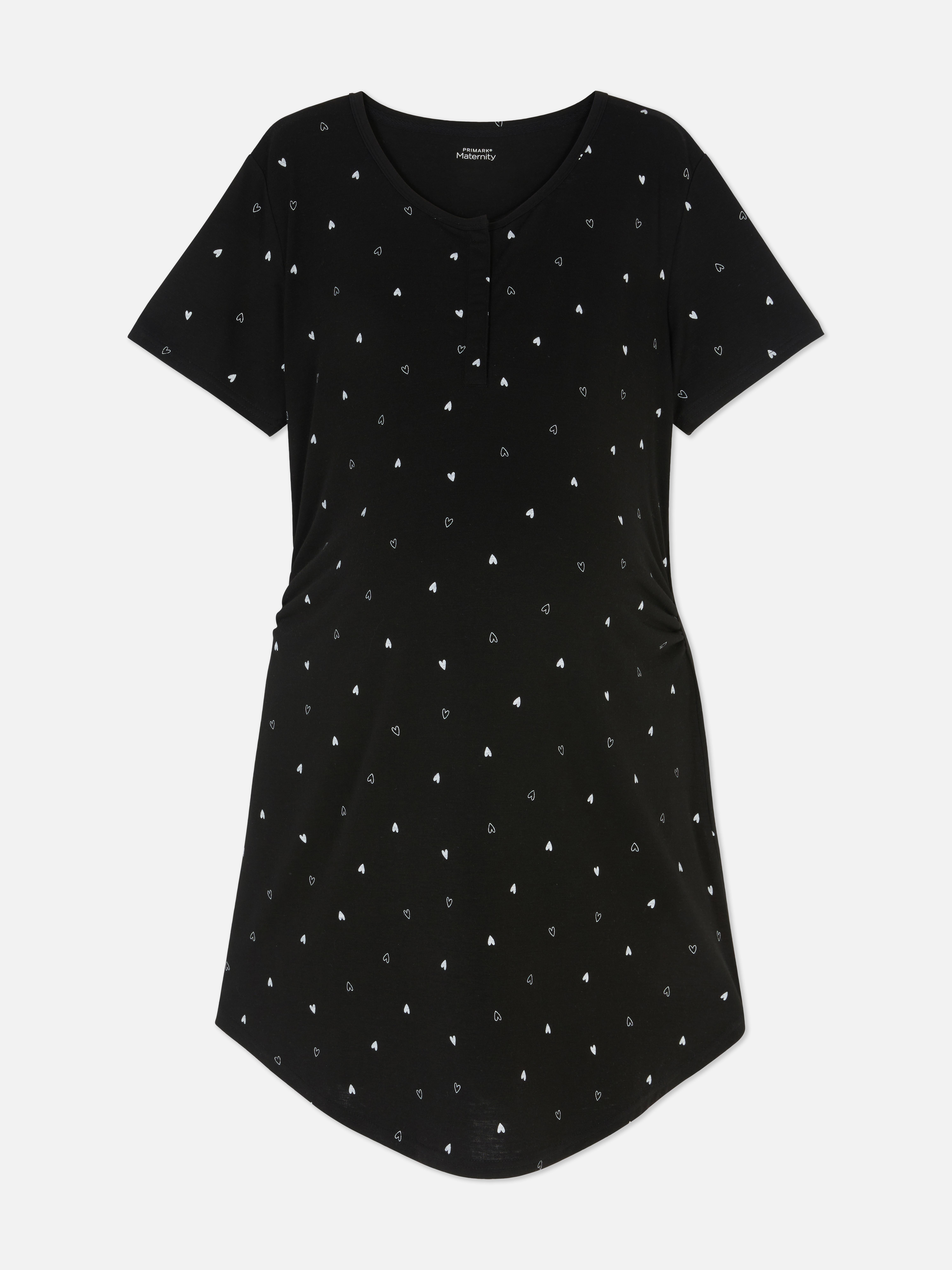 T-shirt de nuit à boutons-pression maternité