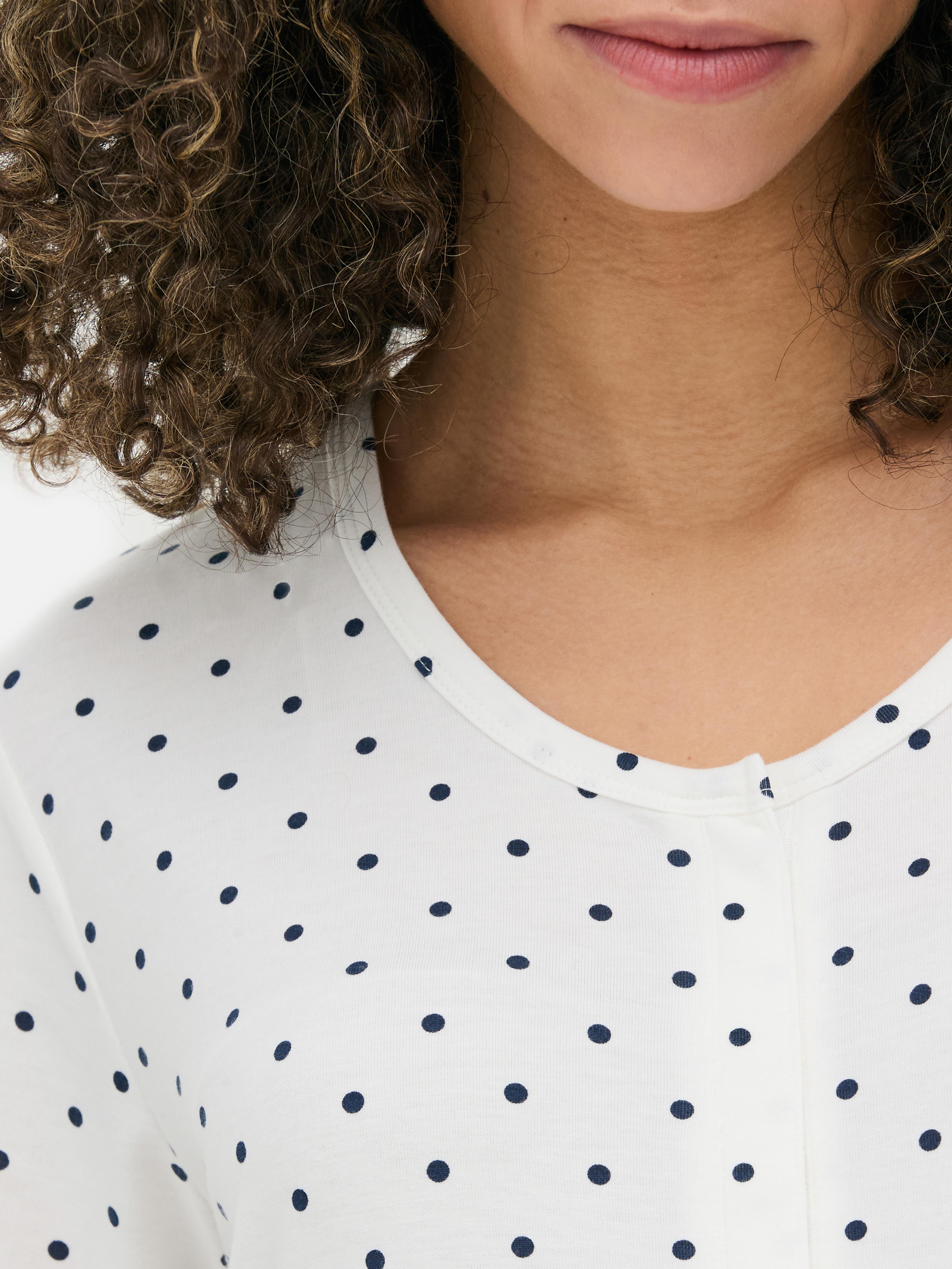 T-shirt de nuit à boutons-pression maternité