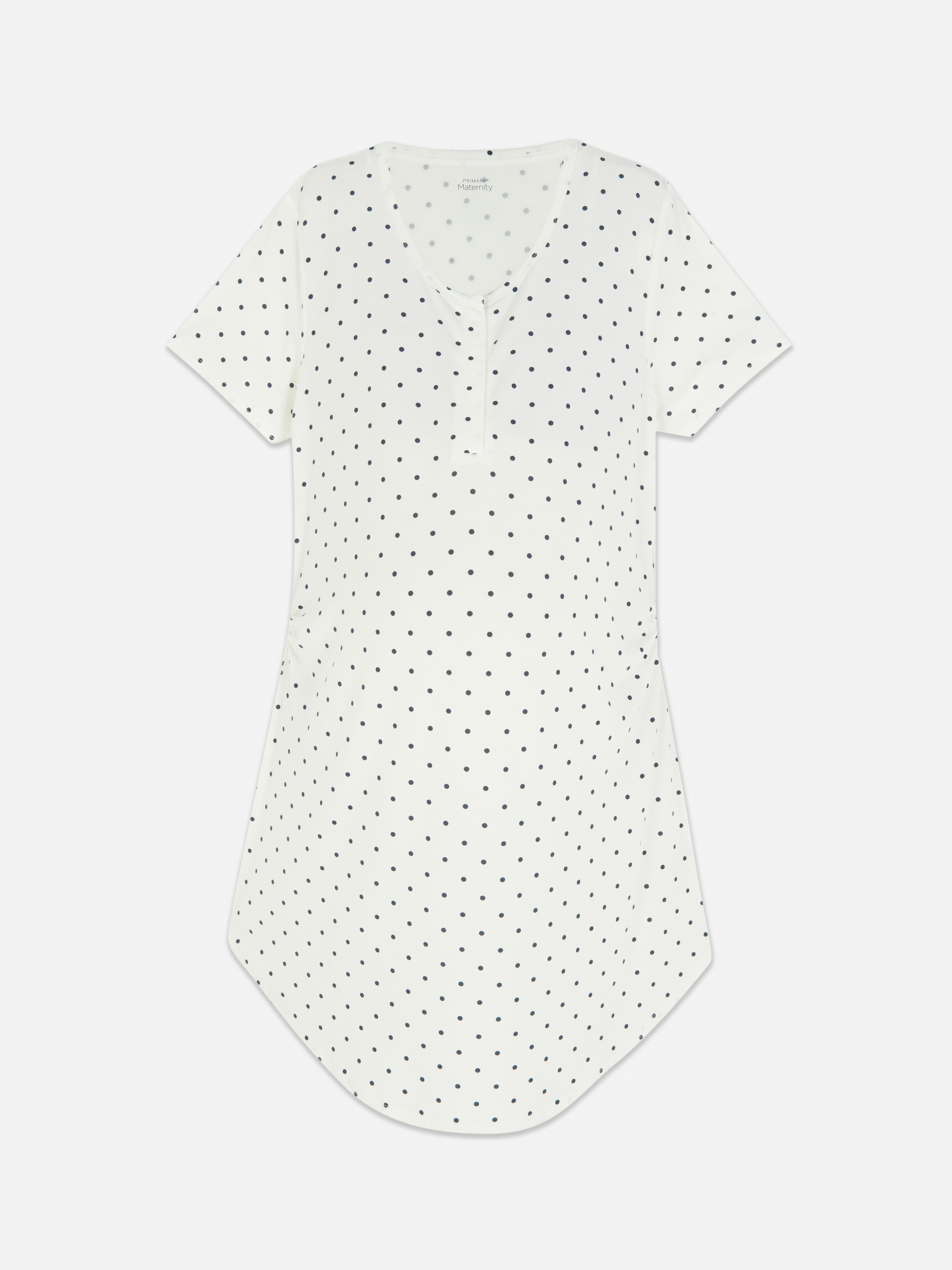 T-shirt de nuit à boutons-pression maternité