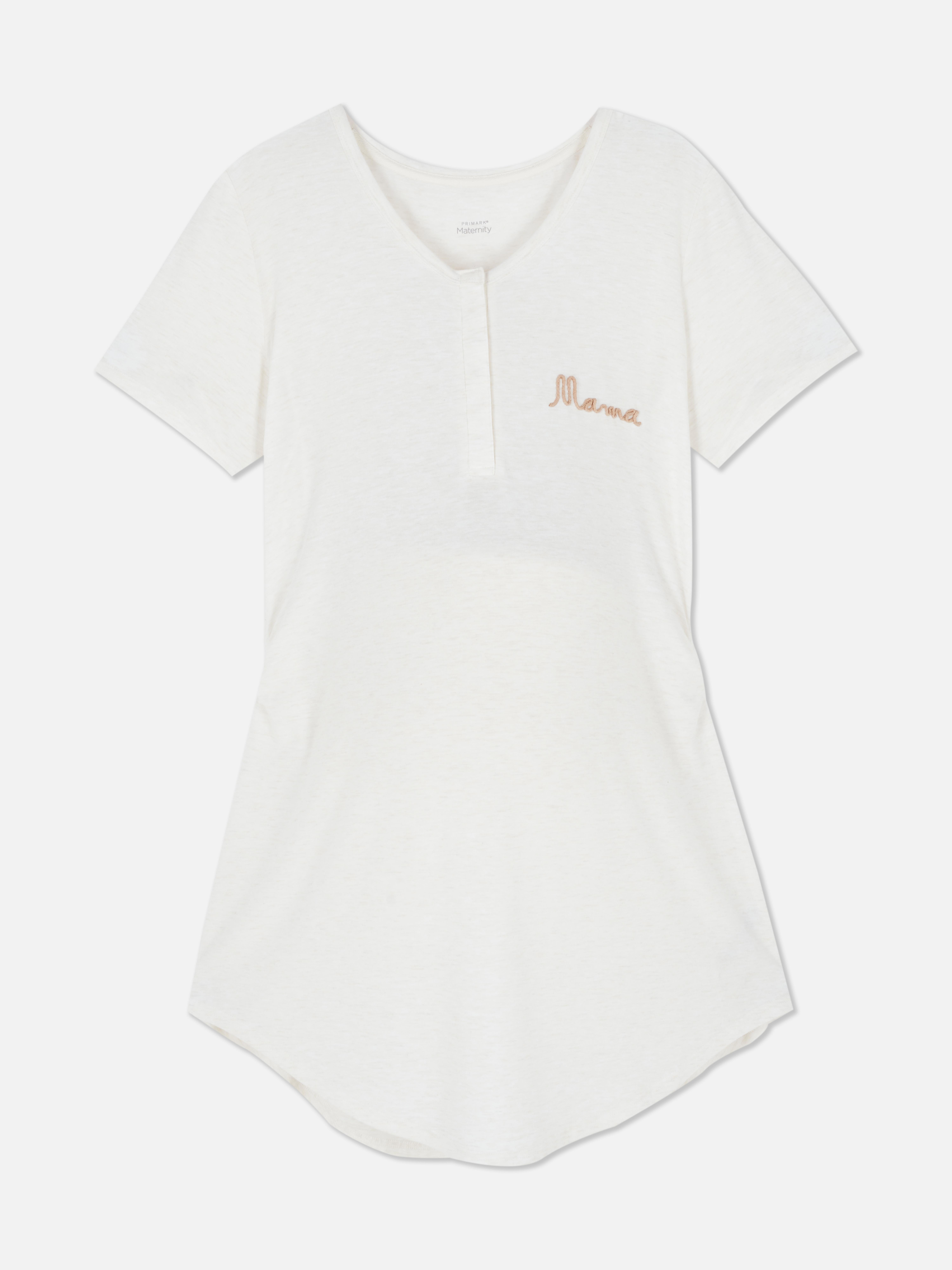 Maternity Embroidered Sleep T-shirt