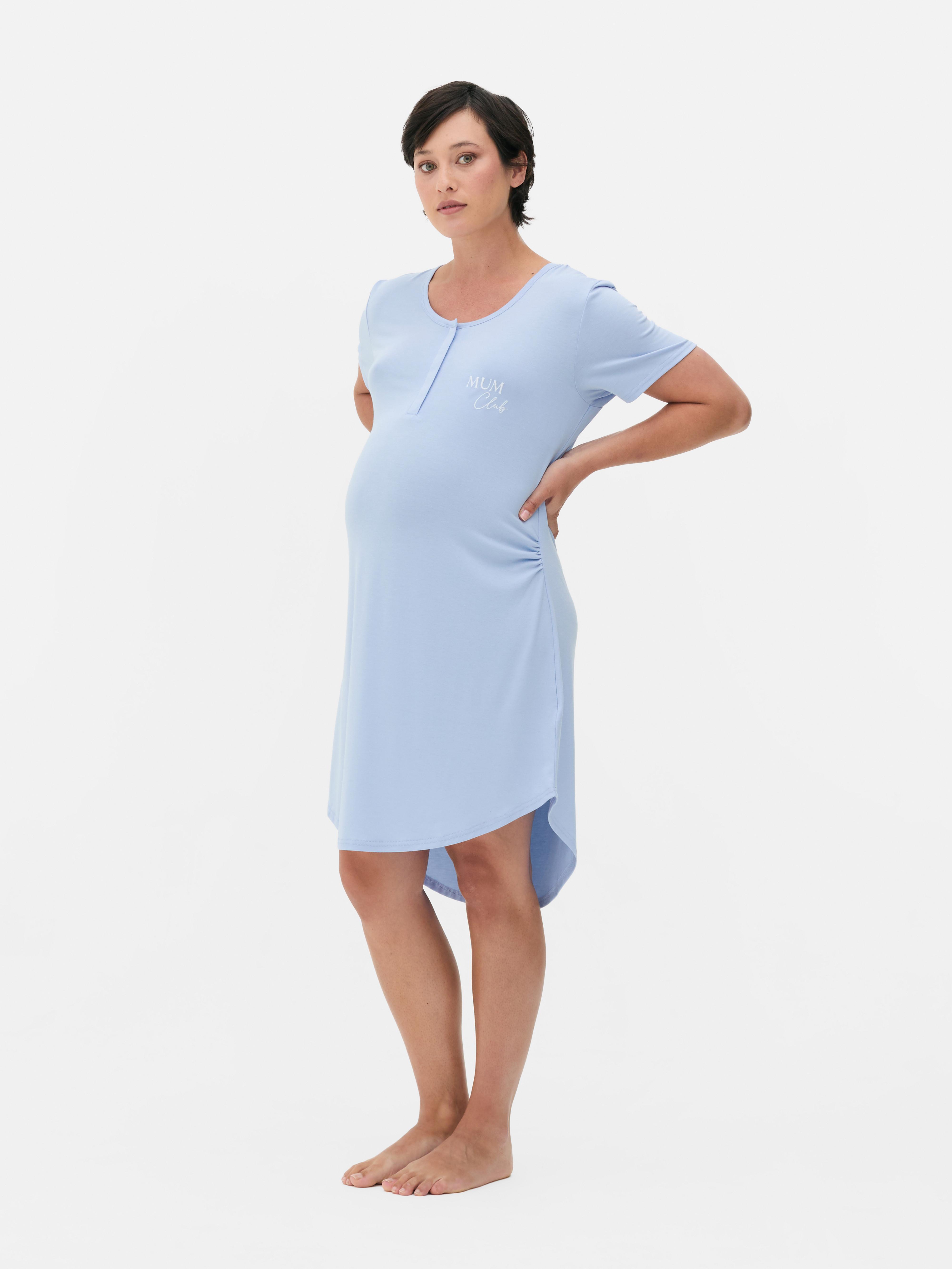 Camisón de premamá con bordado