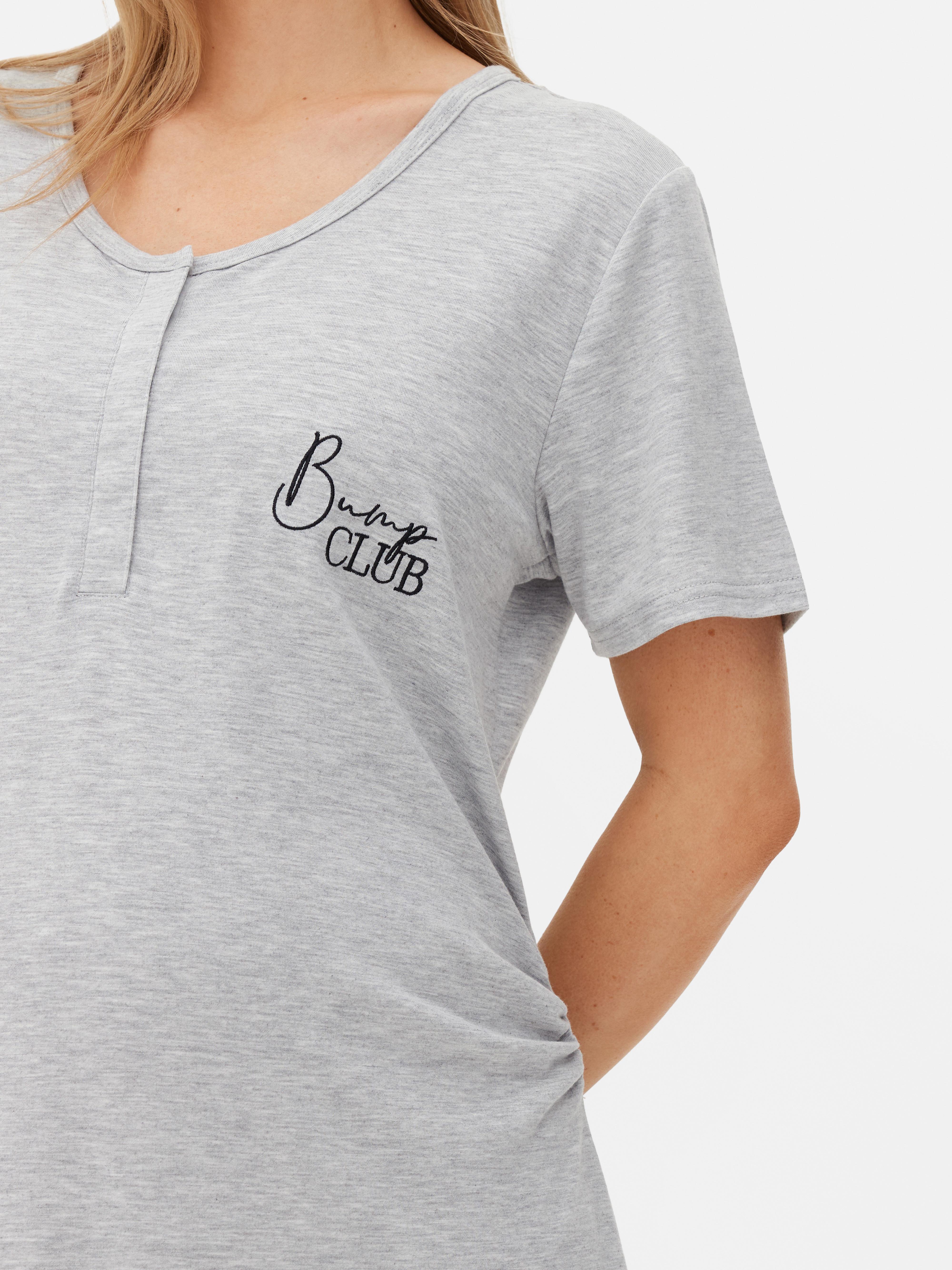 Zwangerschapsslaapshirt met borduurwerk