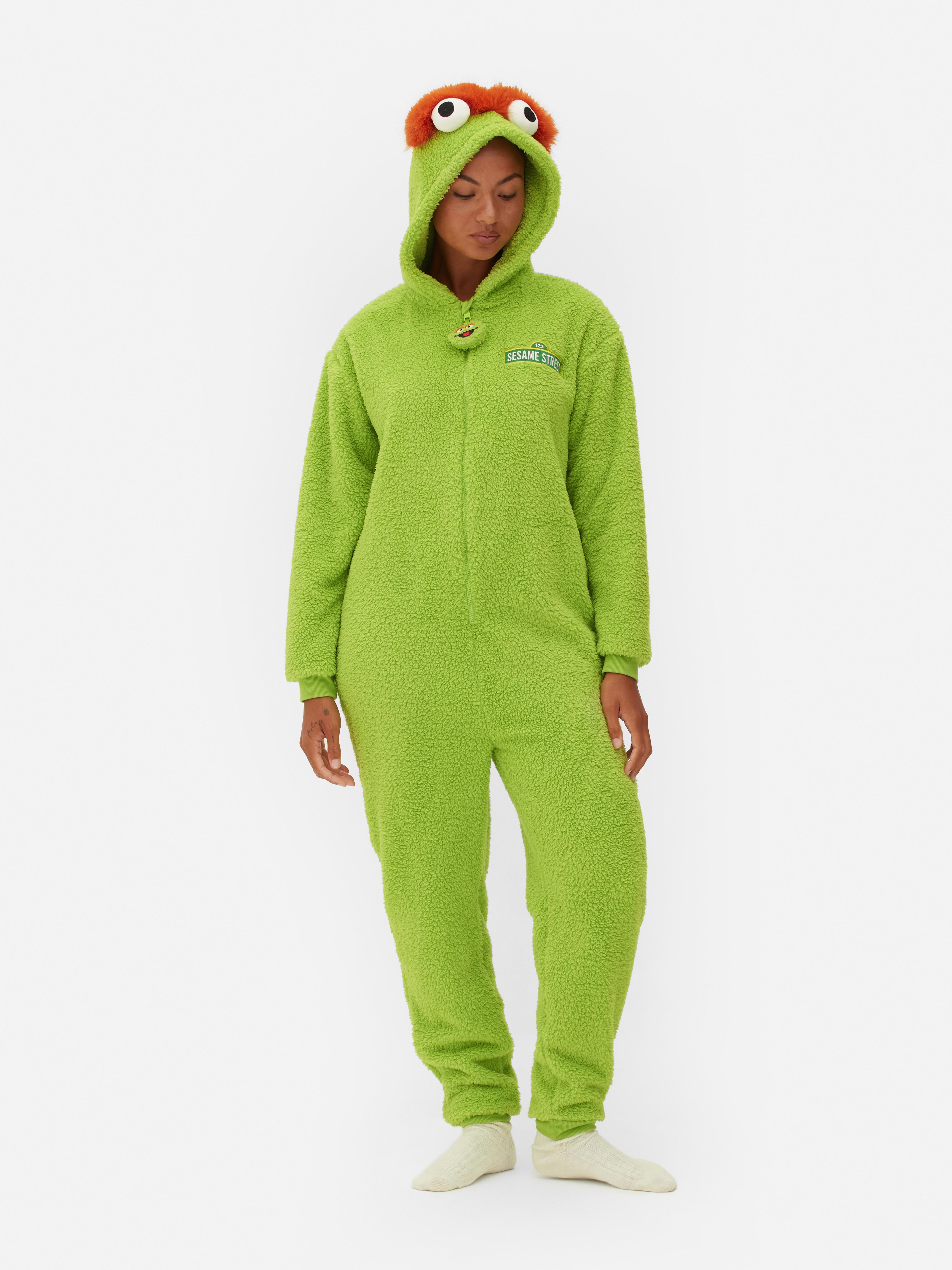 Womens Green Women s Sesame Street Character Onesie Primark