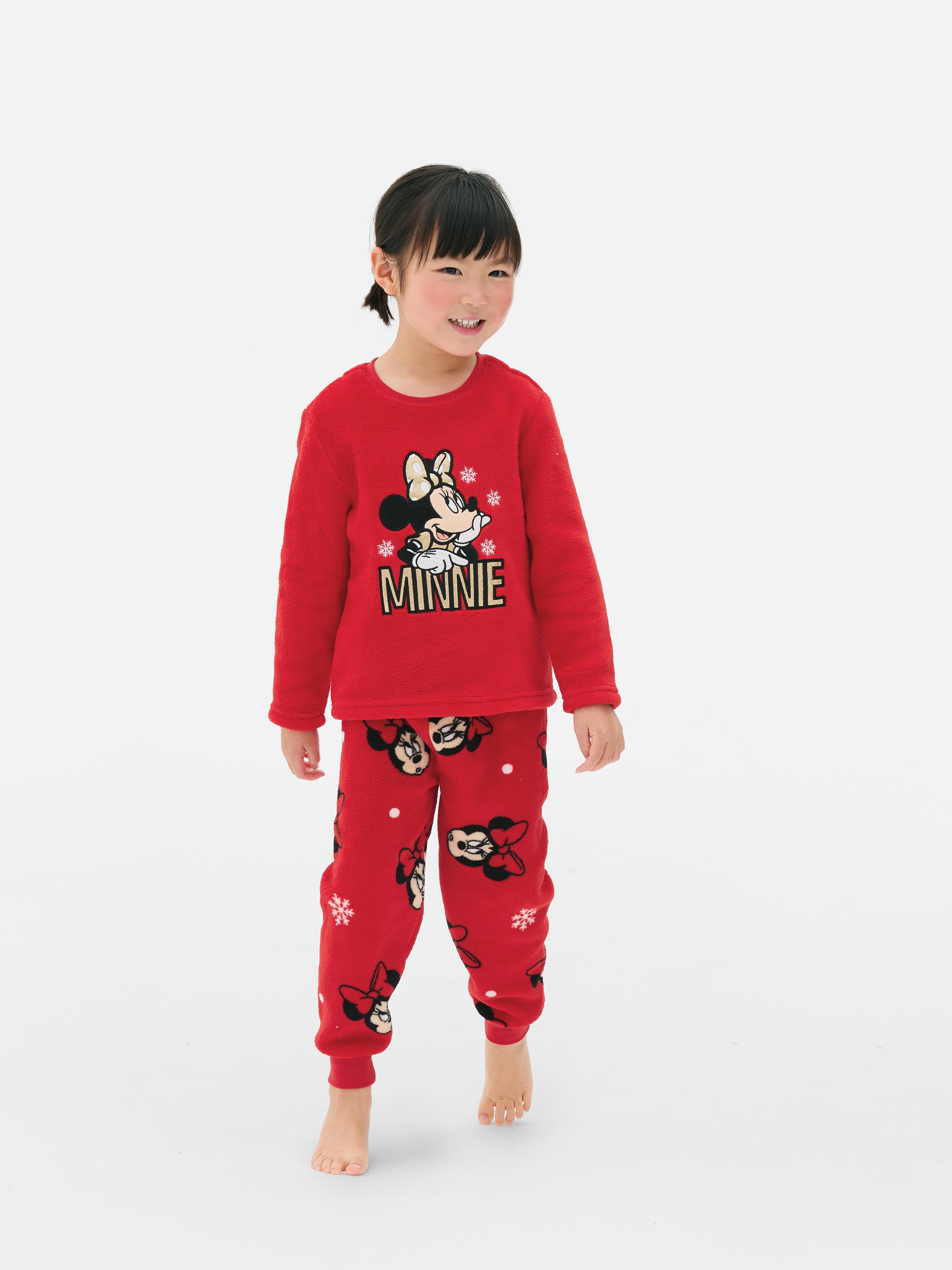 Girls Red Disney s Minnie Mouse Fleece Pyjamas Primark