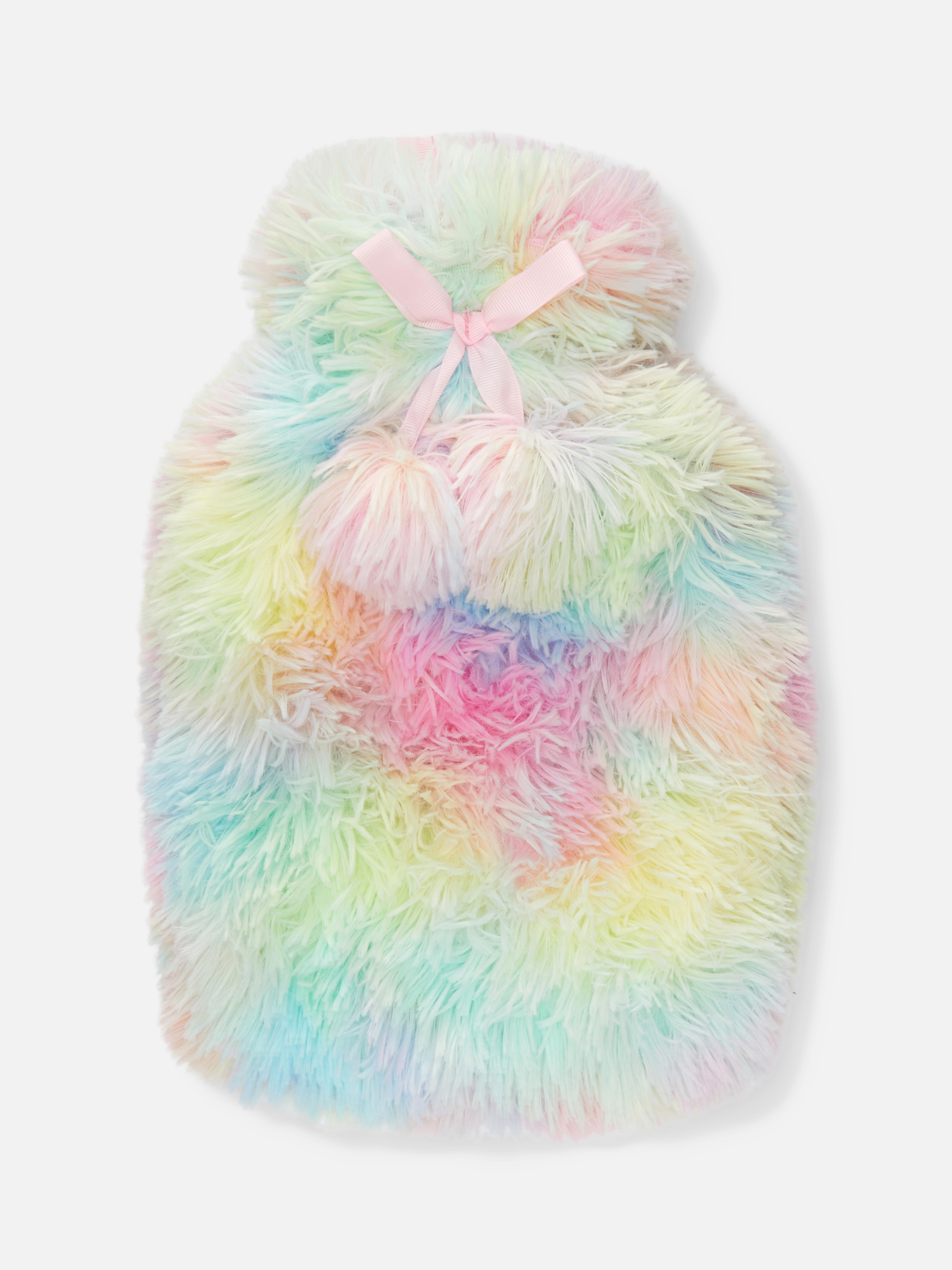 Multi Fluffy PomPom Hot Water Bottle Penneys