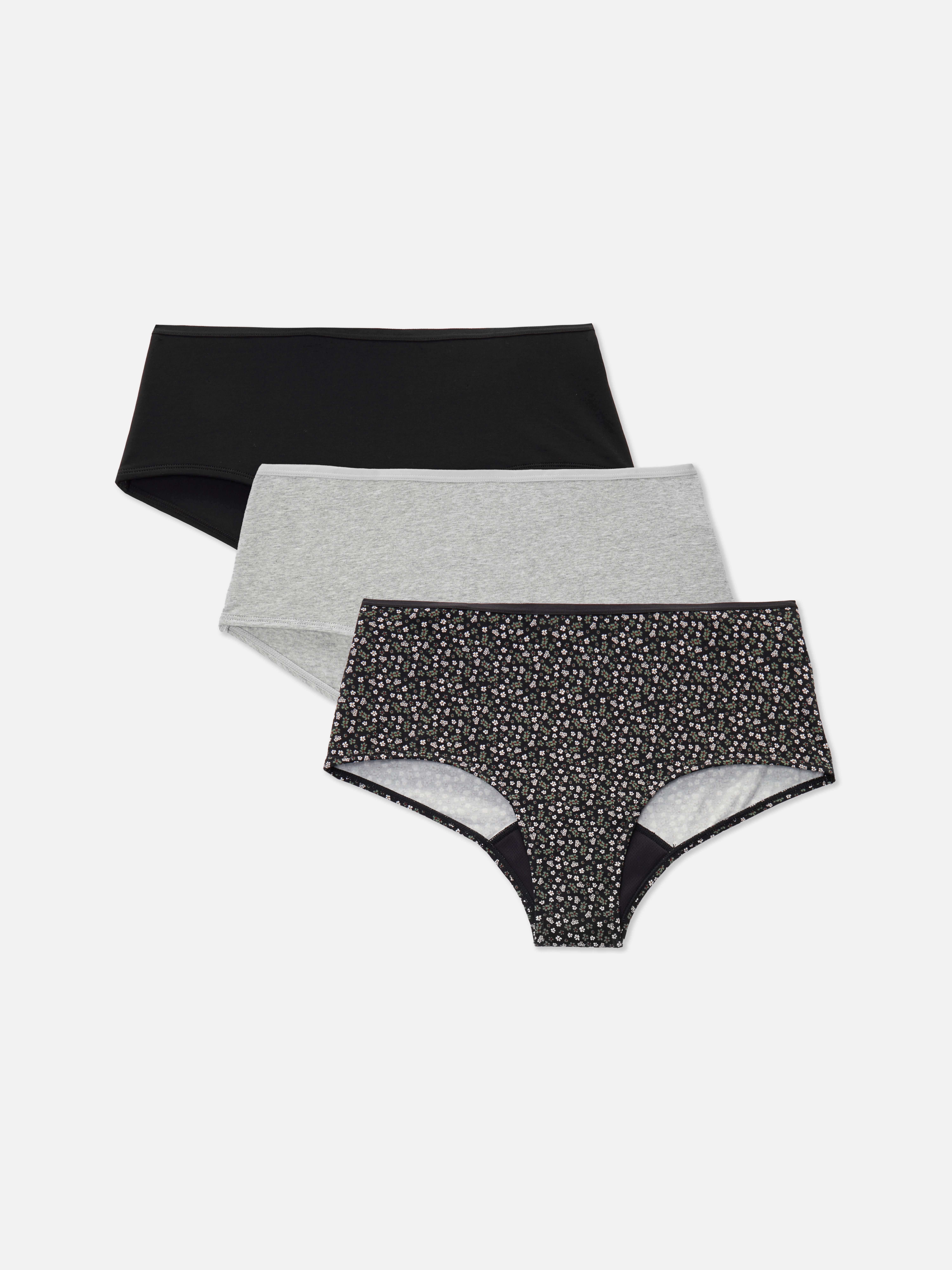 Menstruacyjne figi biodrówki w różne wzory, 3 pary