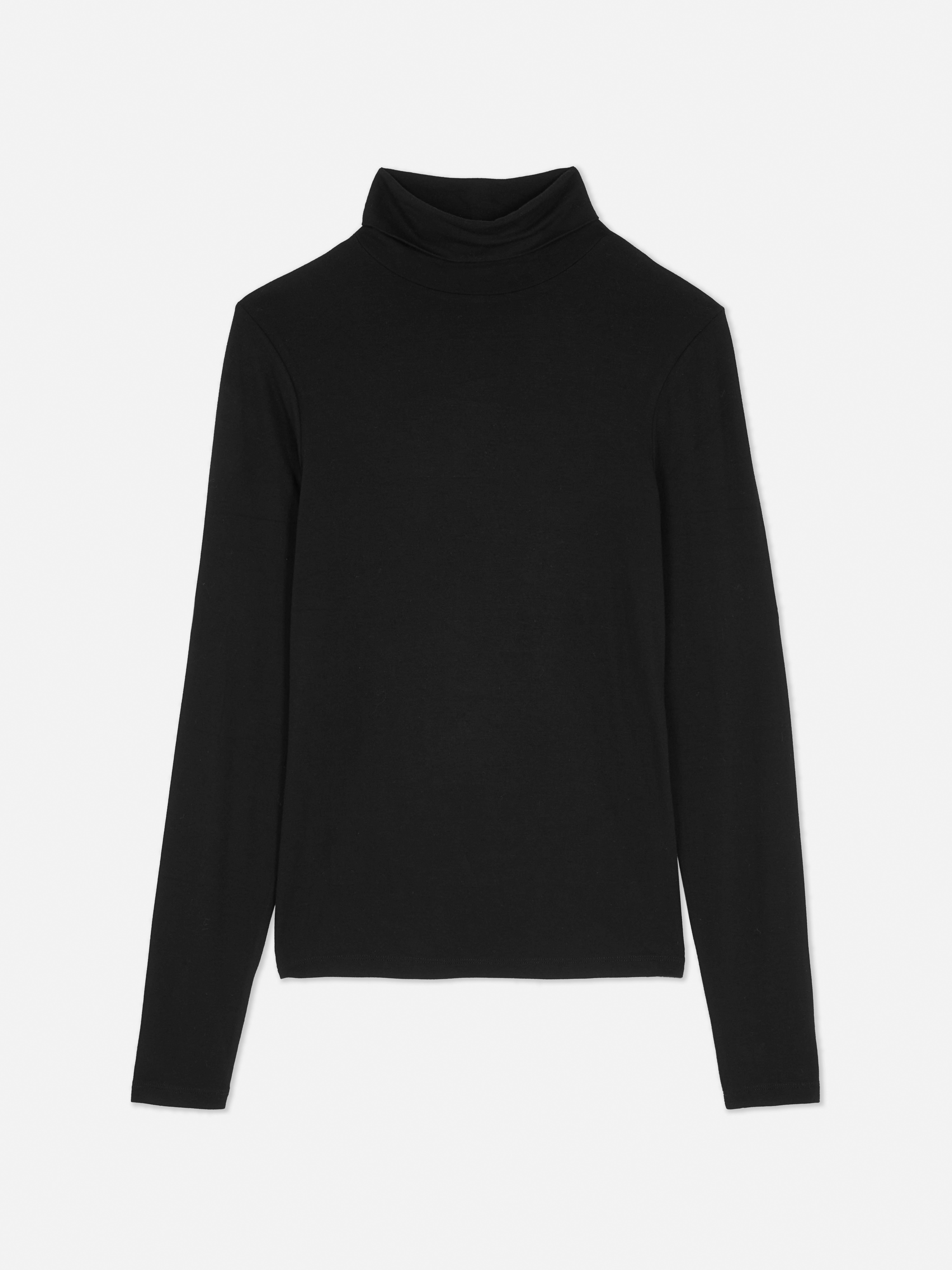 Roll Neck Jersey Long Sleeve Top