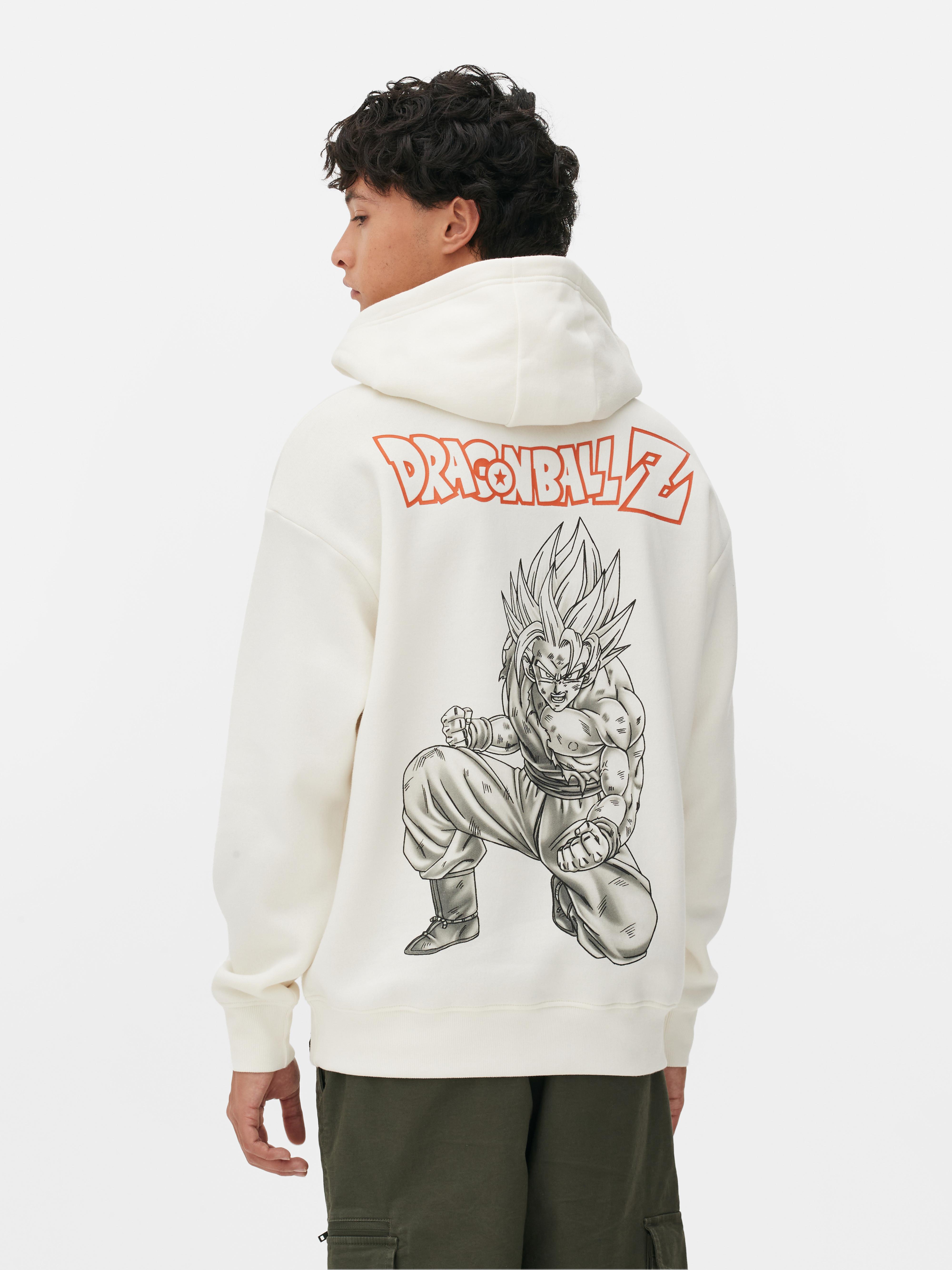 Men s Ivory Dragon Ball Z Super Saiyan Goku Hoodie Primark