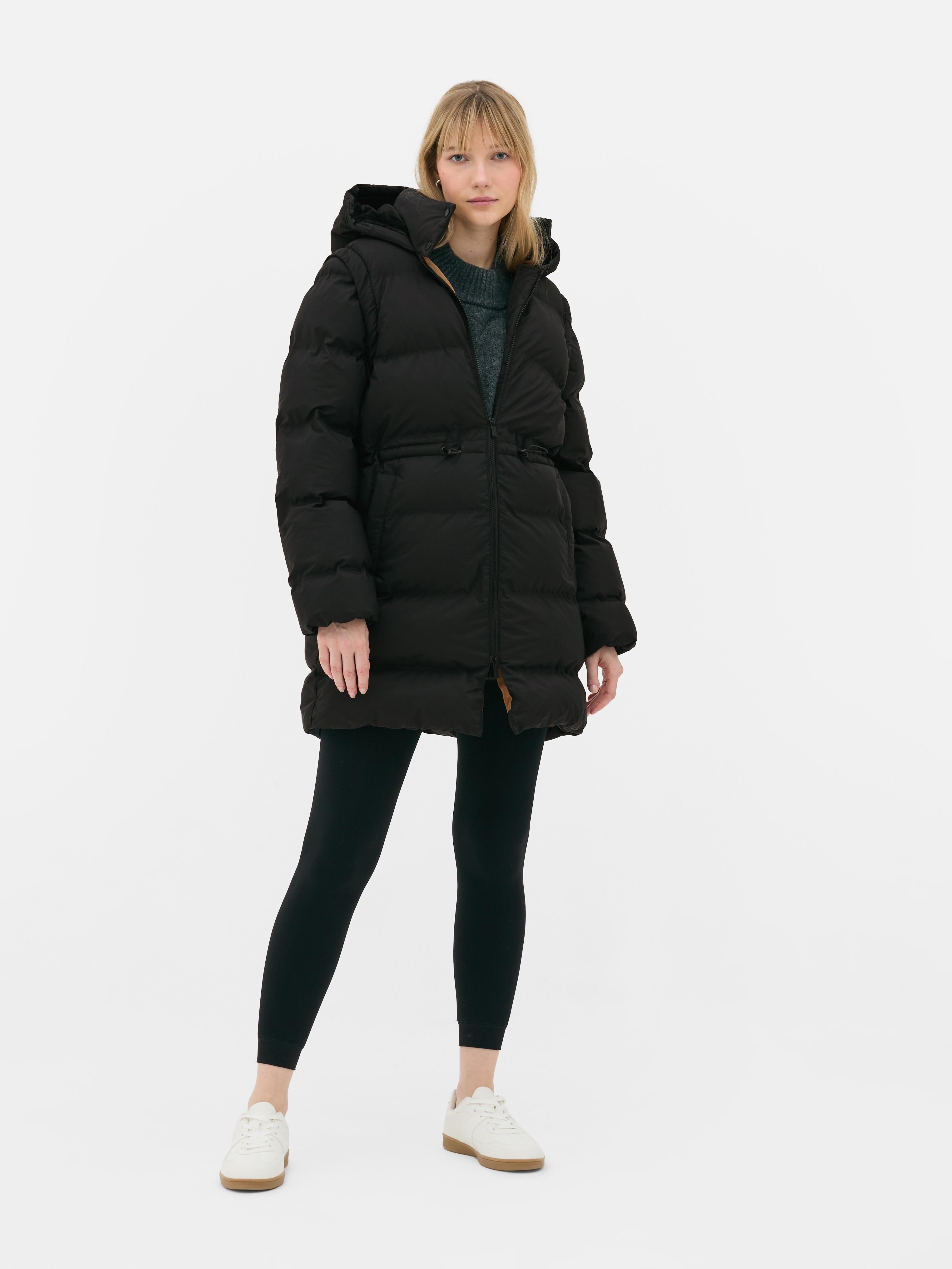 Primark black padded coat best sale