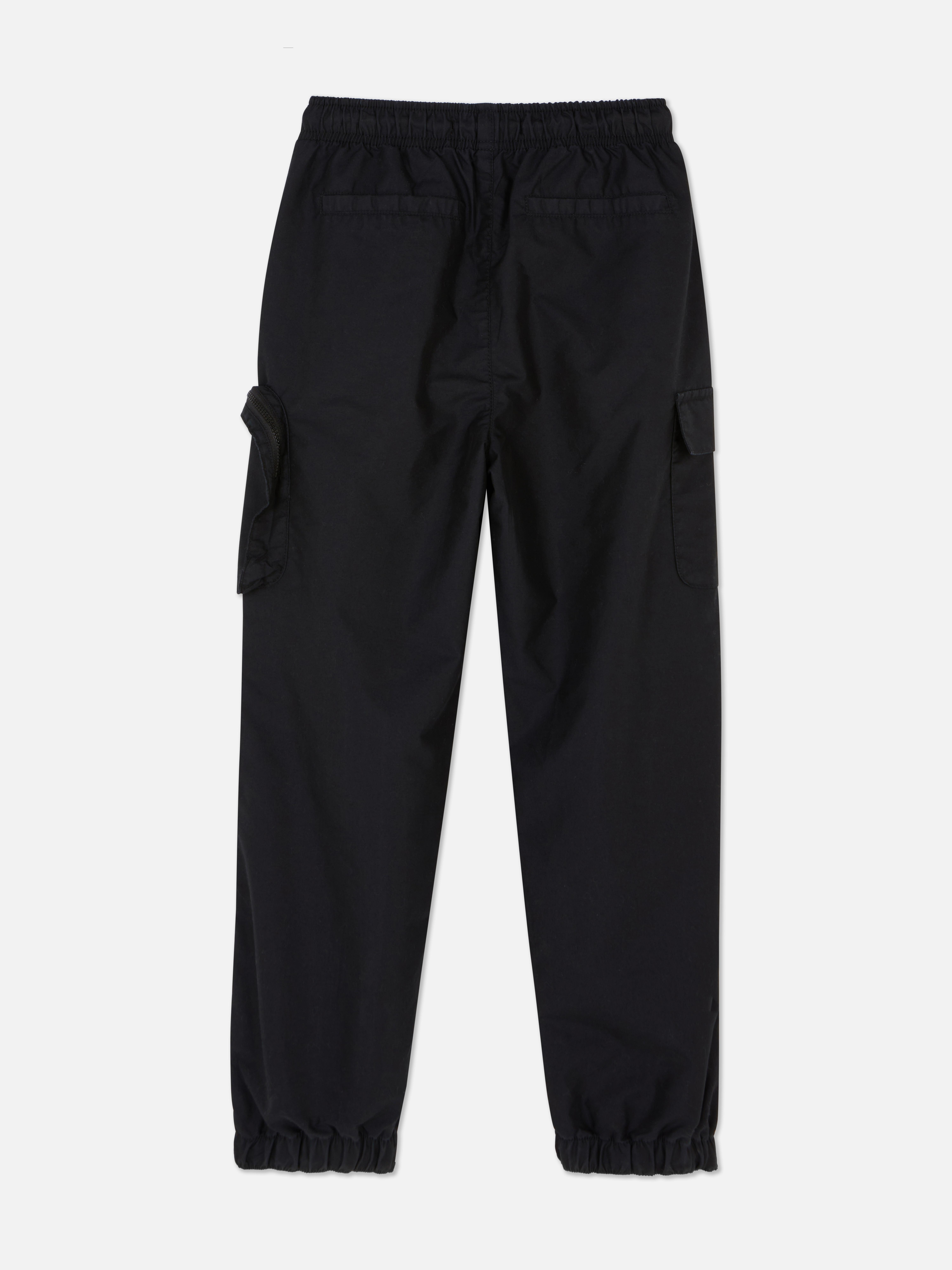 Black cargo trousers primark clearance