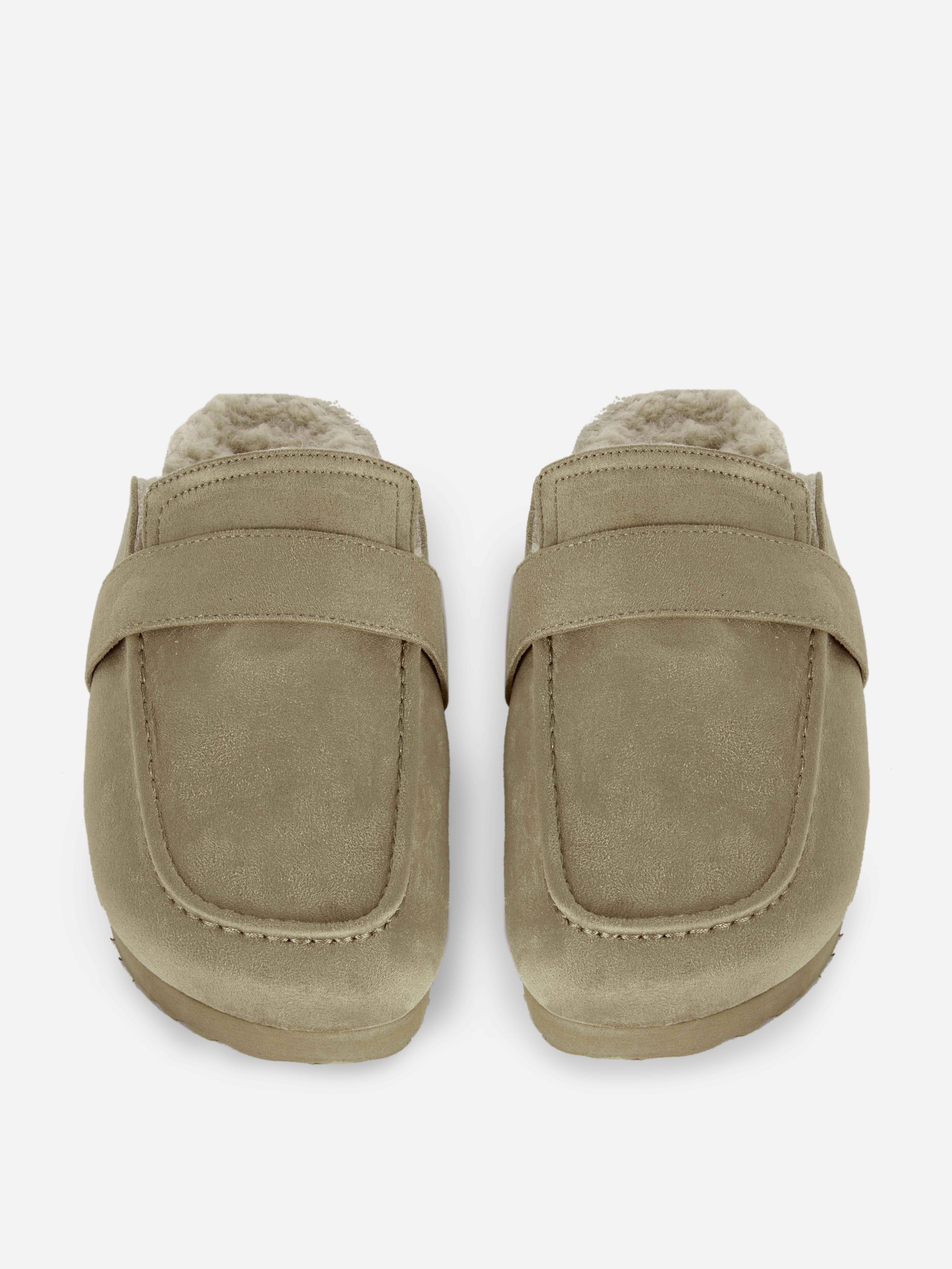 Pantofole foderate in pelliccia sintetica Grigio Donna Primark