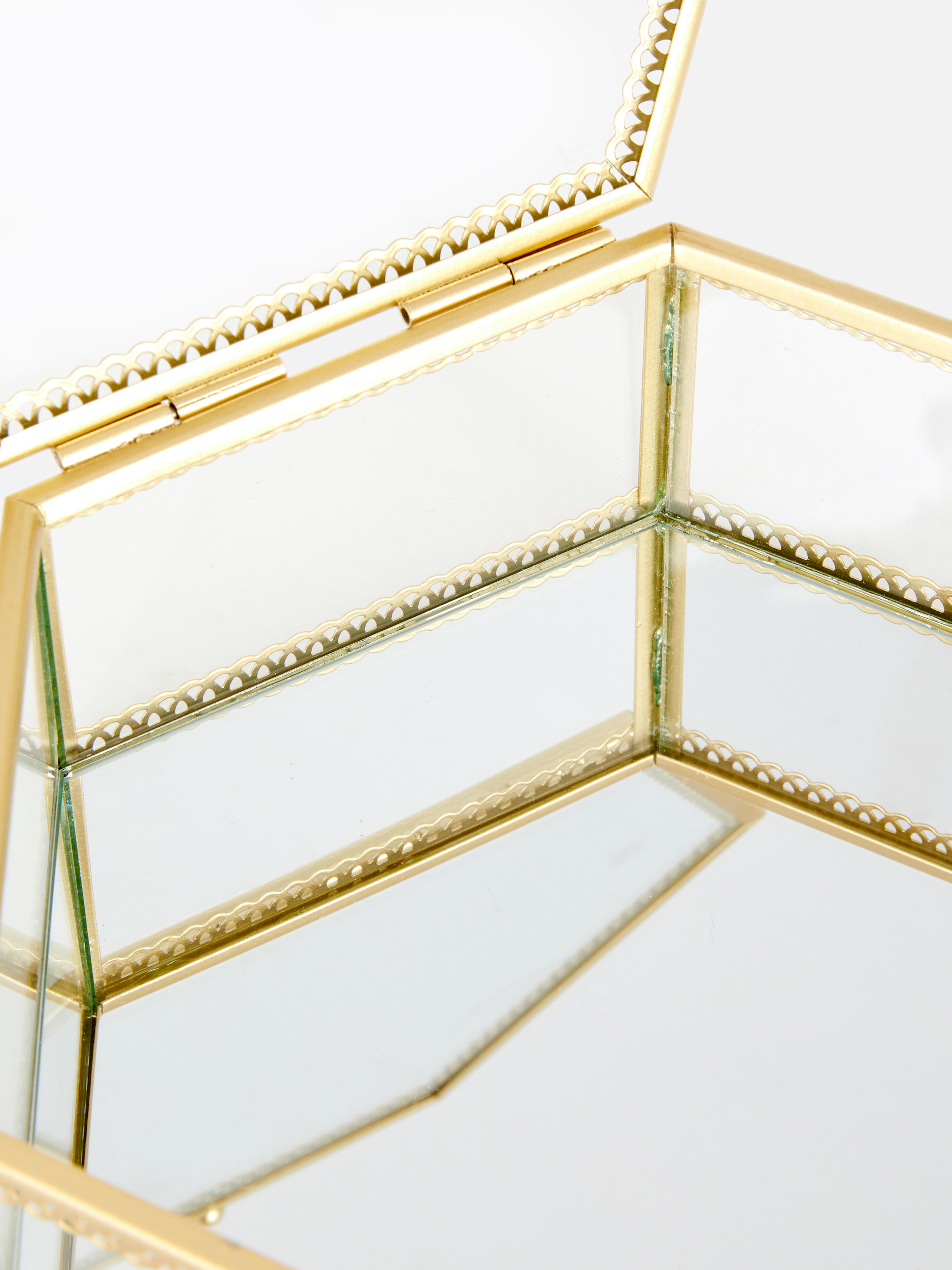 Gold Hexagonal Jewellery Box Primark
