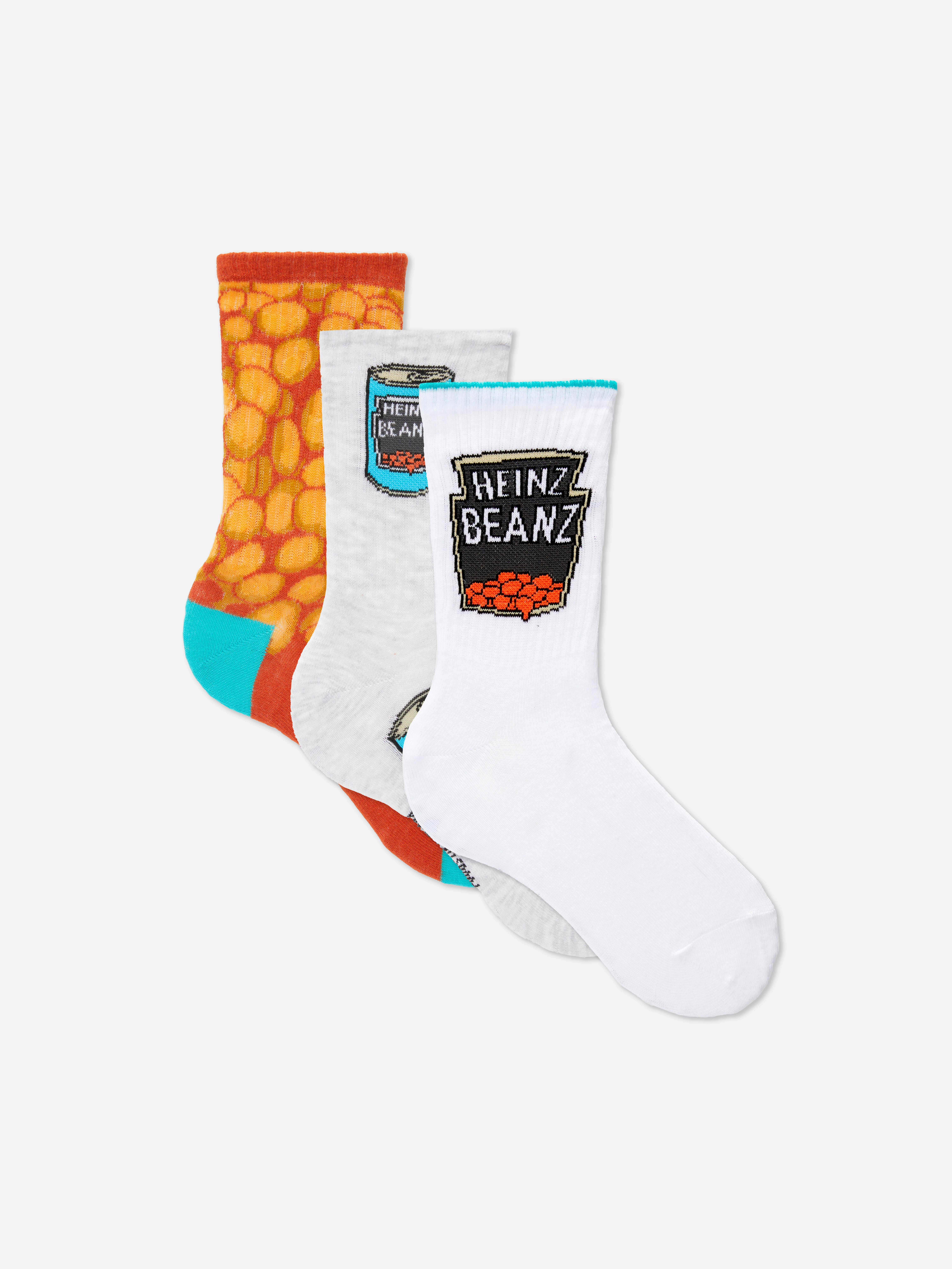 Women's Turquoise 3pk Heinz Beans Crew Socks Penneys