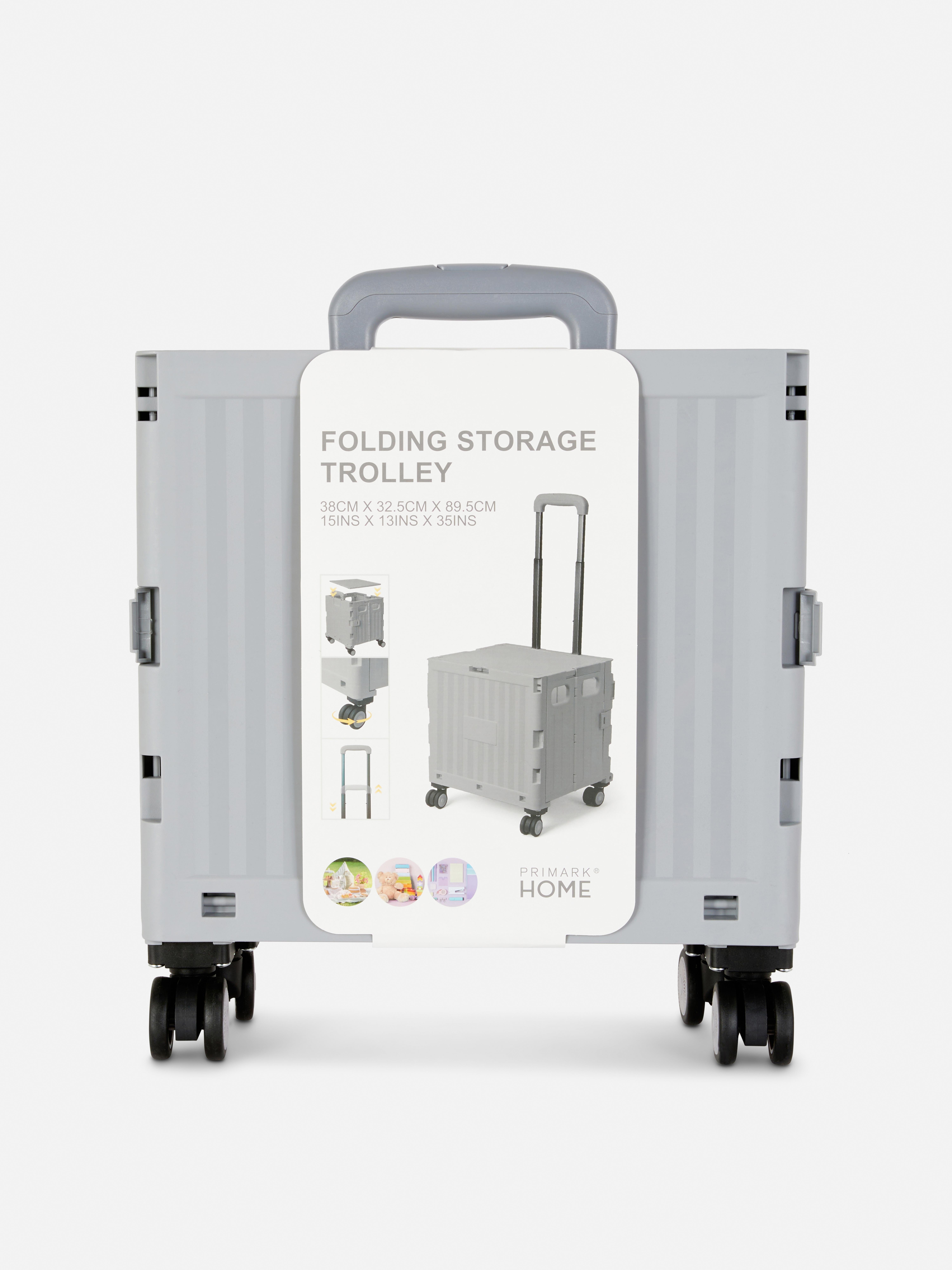Caja con ruedas y asa plegable