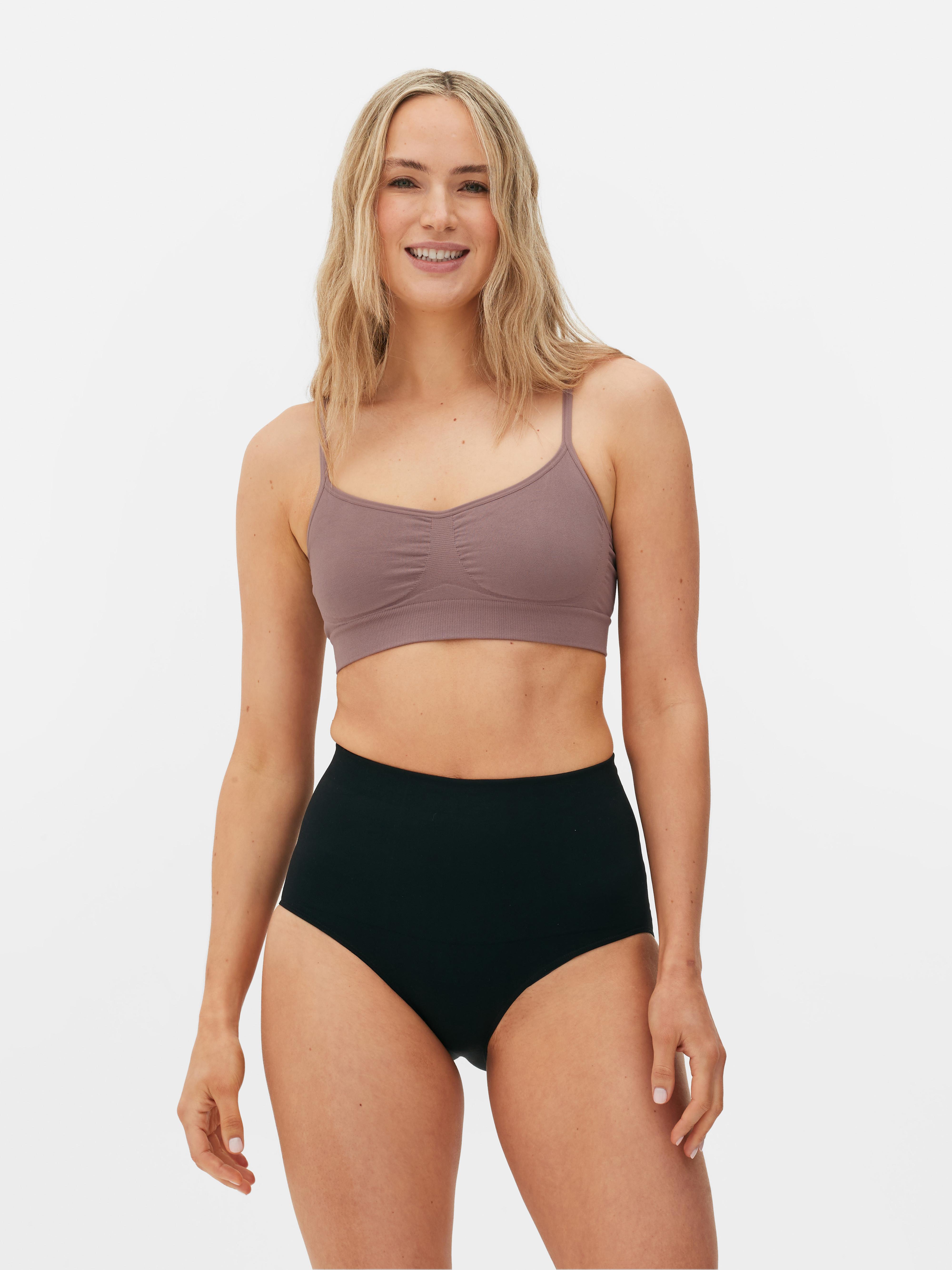 Nahtloser figurformender Shapewear Bralette BH Mokkafarben Damen Primark