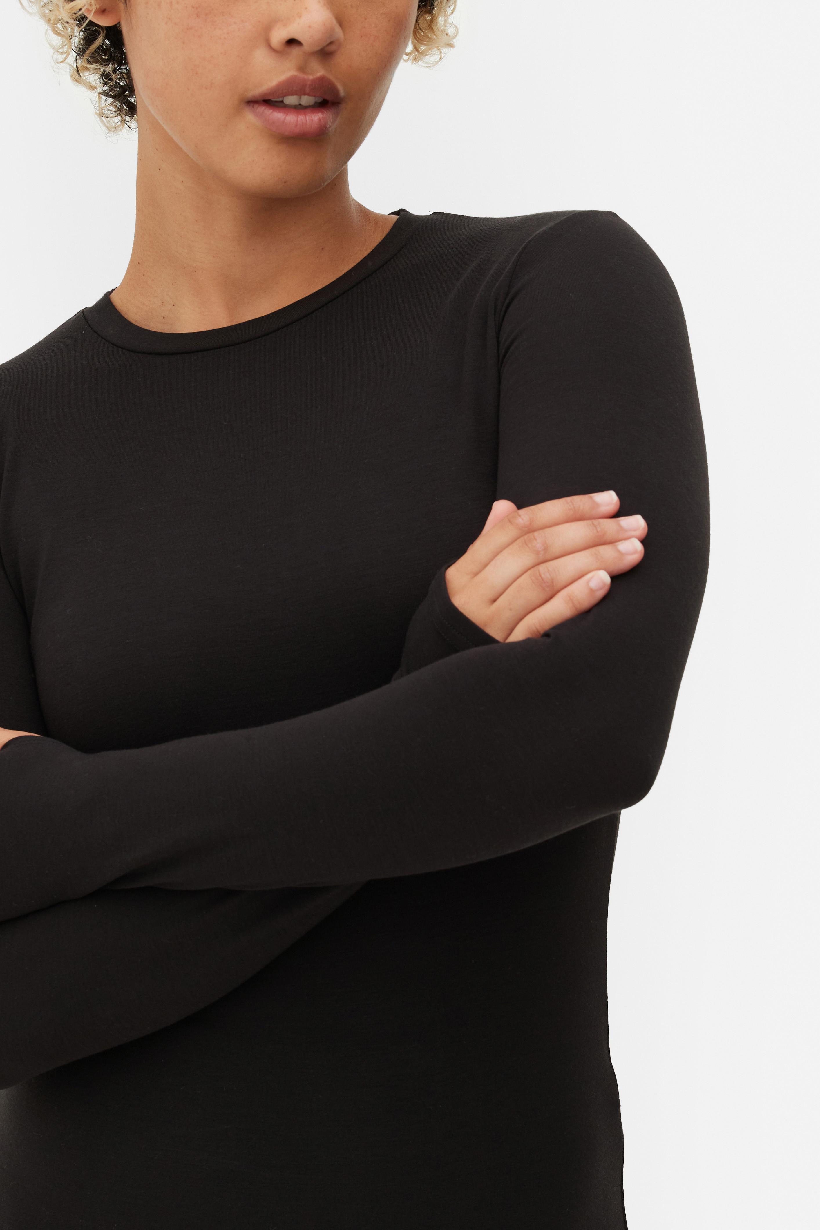 Womens Black Thermal Long Sleeve Top Primark