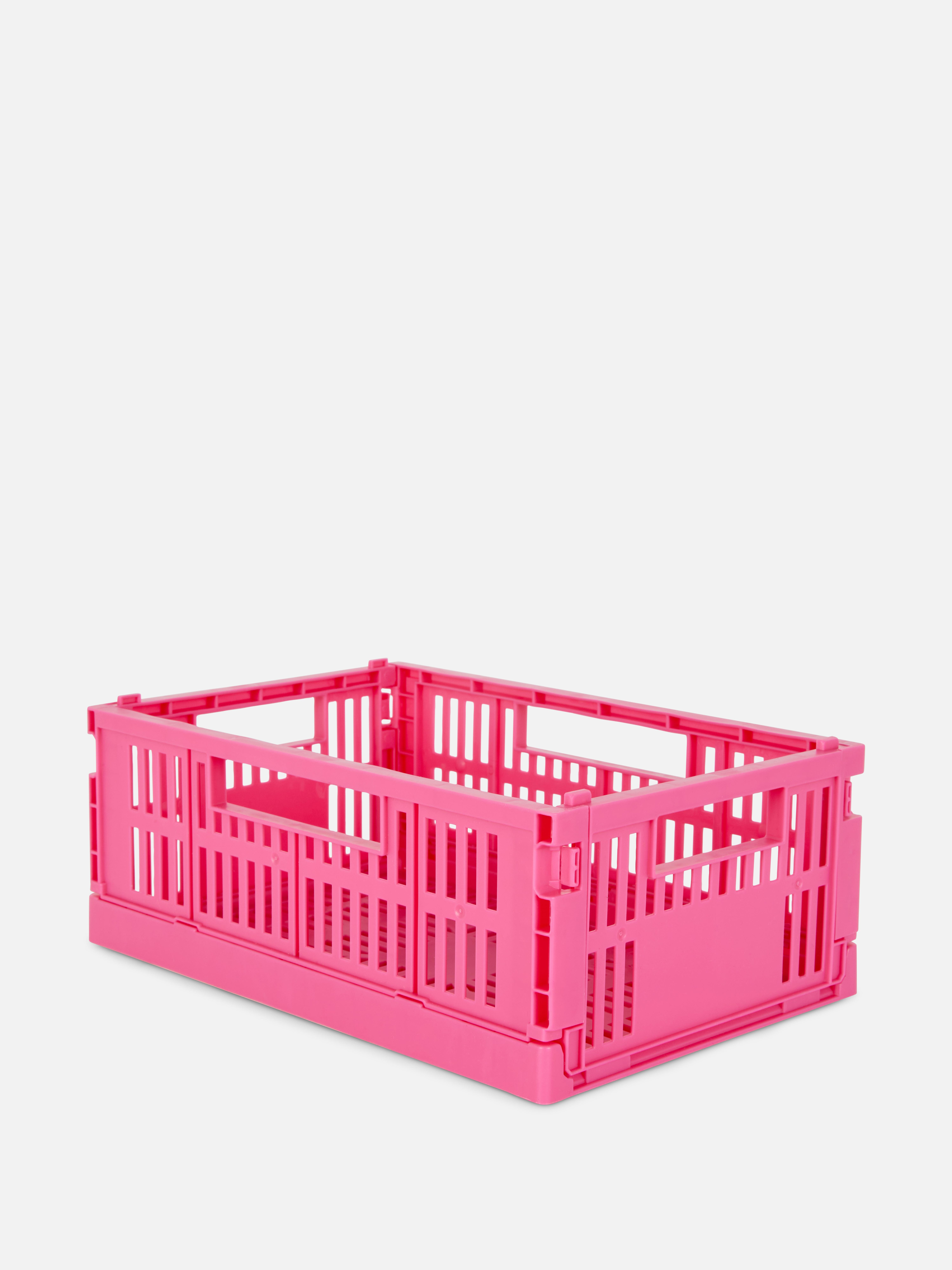 Collapsable Mini Storage Crate Rosa oscuro