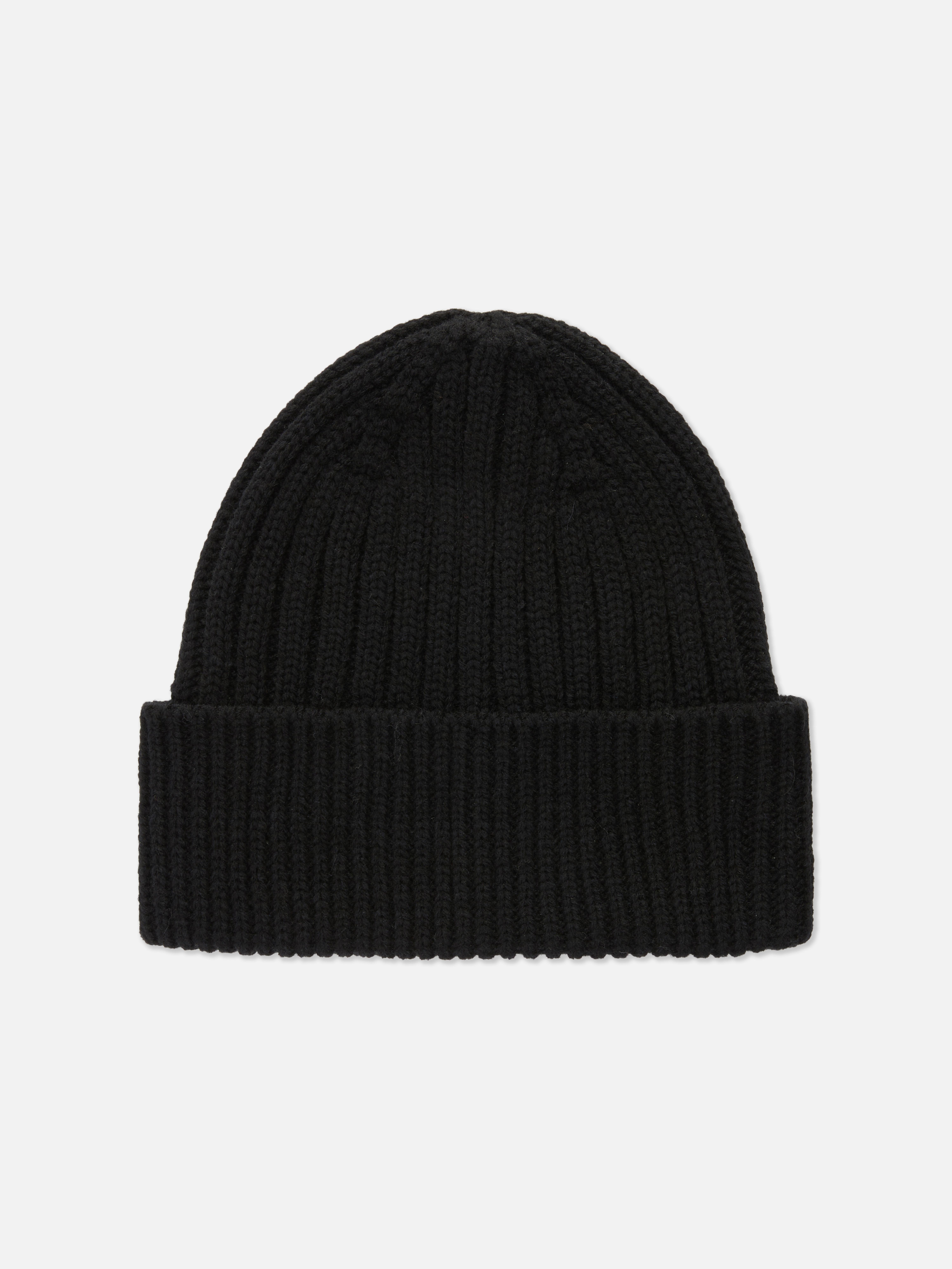 Mens Navy Chunky Rib Beanie Hat Primark