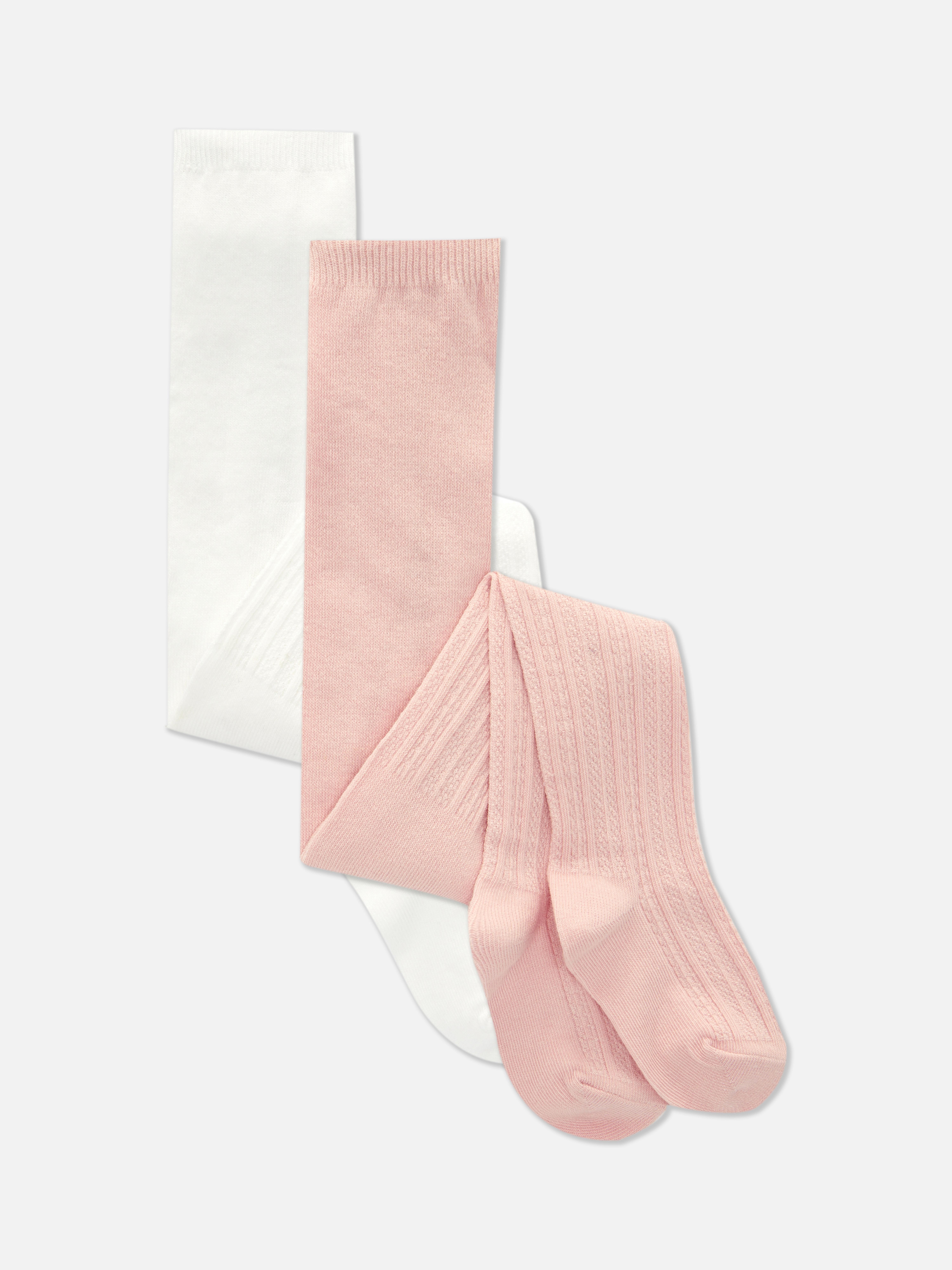 2pk Cable Knit Tights
