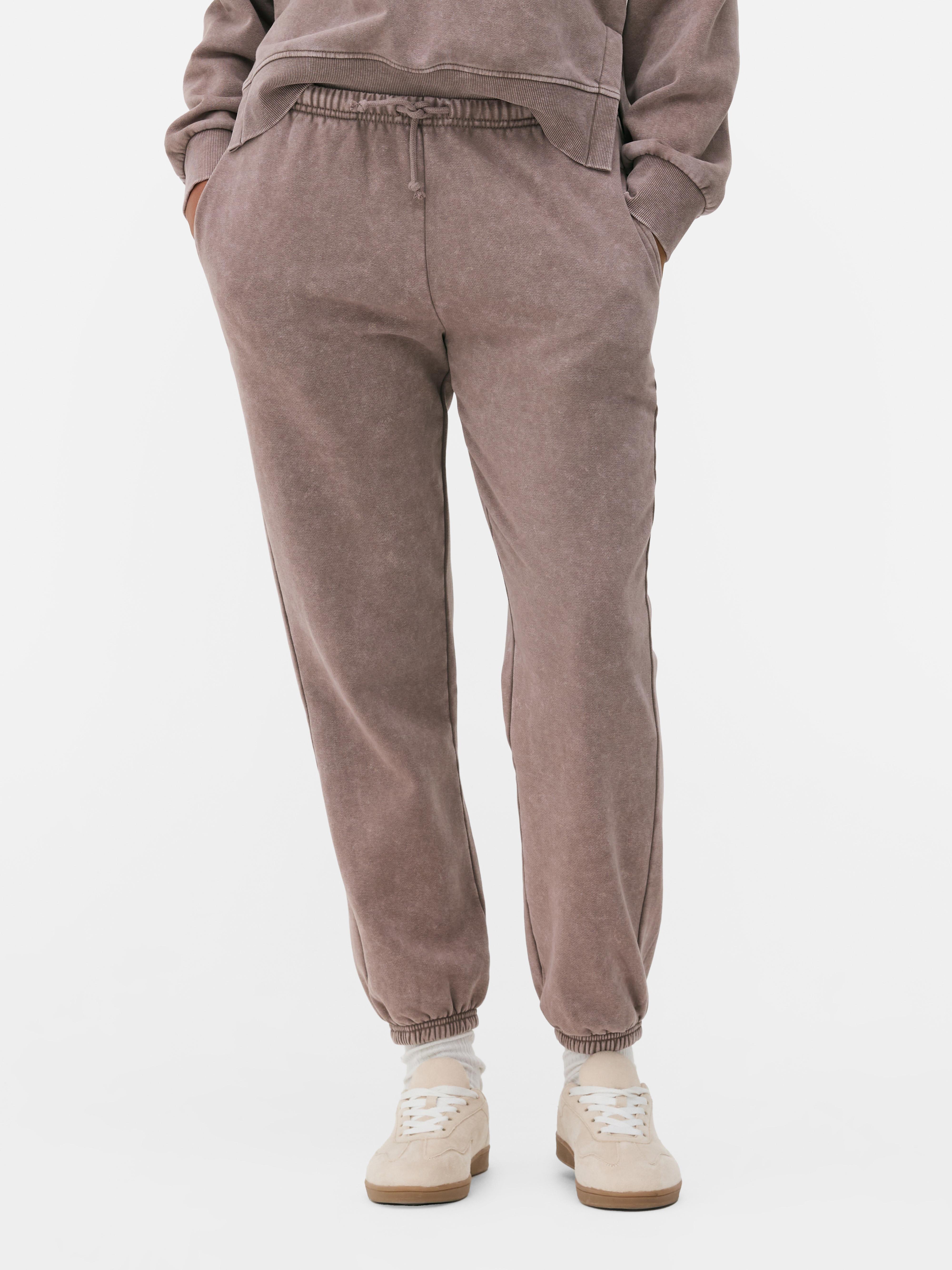 Womens Fig Acid Wash Drawstring Joggers Primark