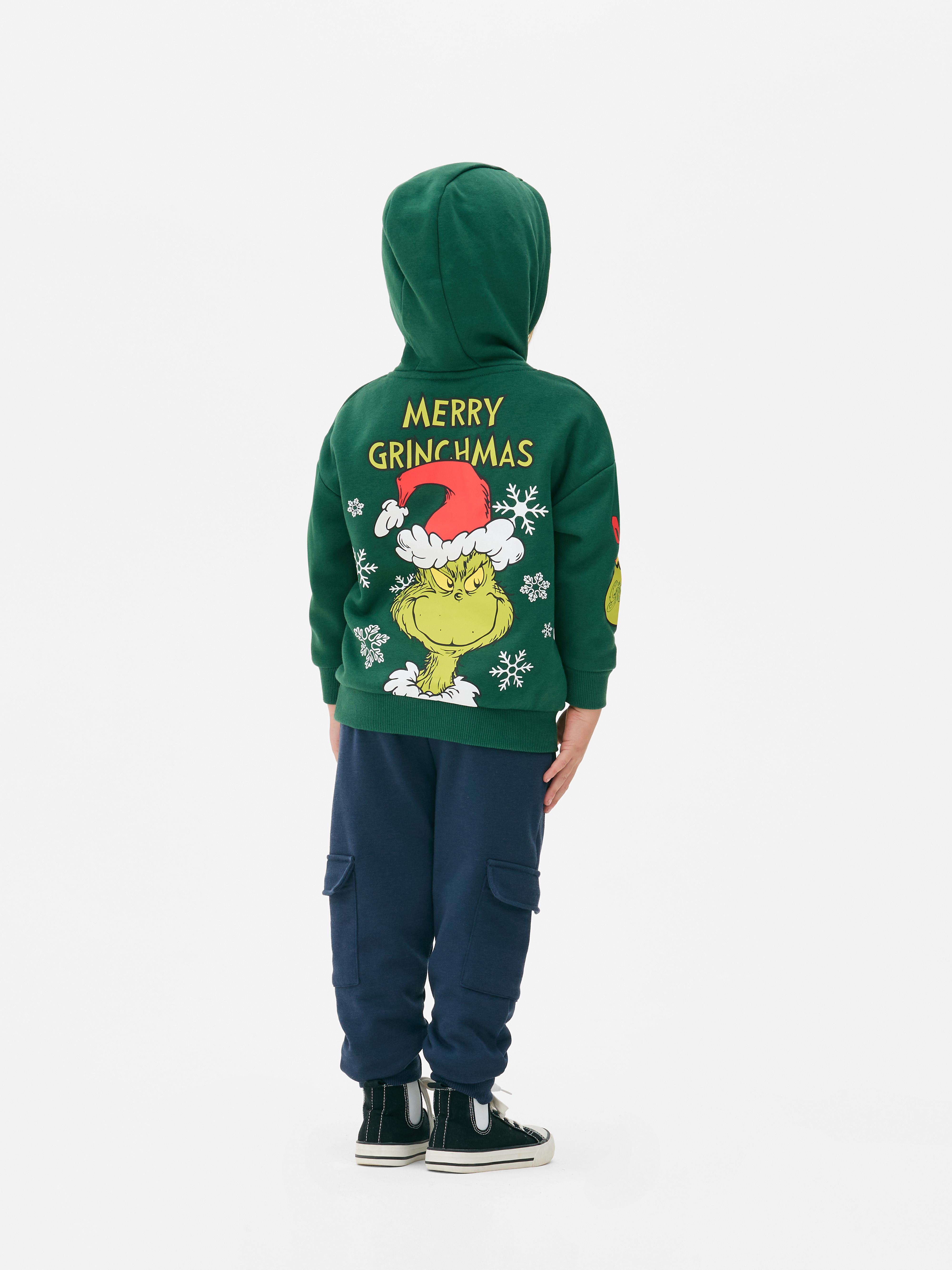 Boys Green The Grinch Textured Hoodie Penneys