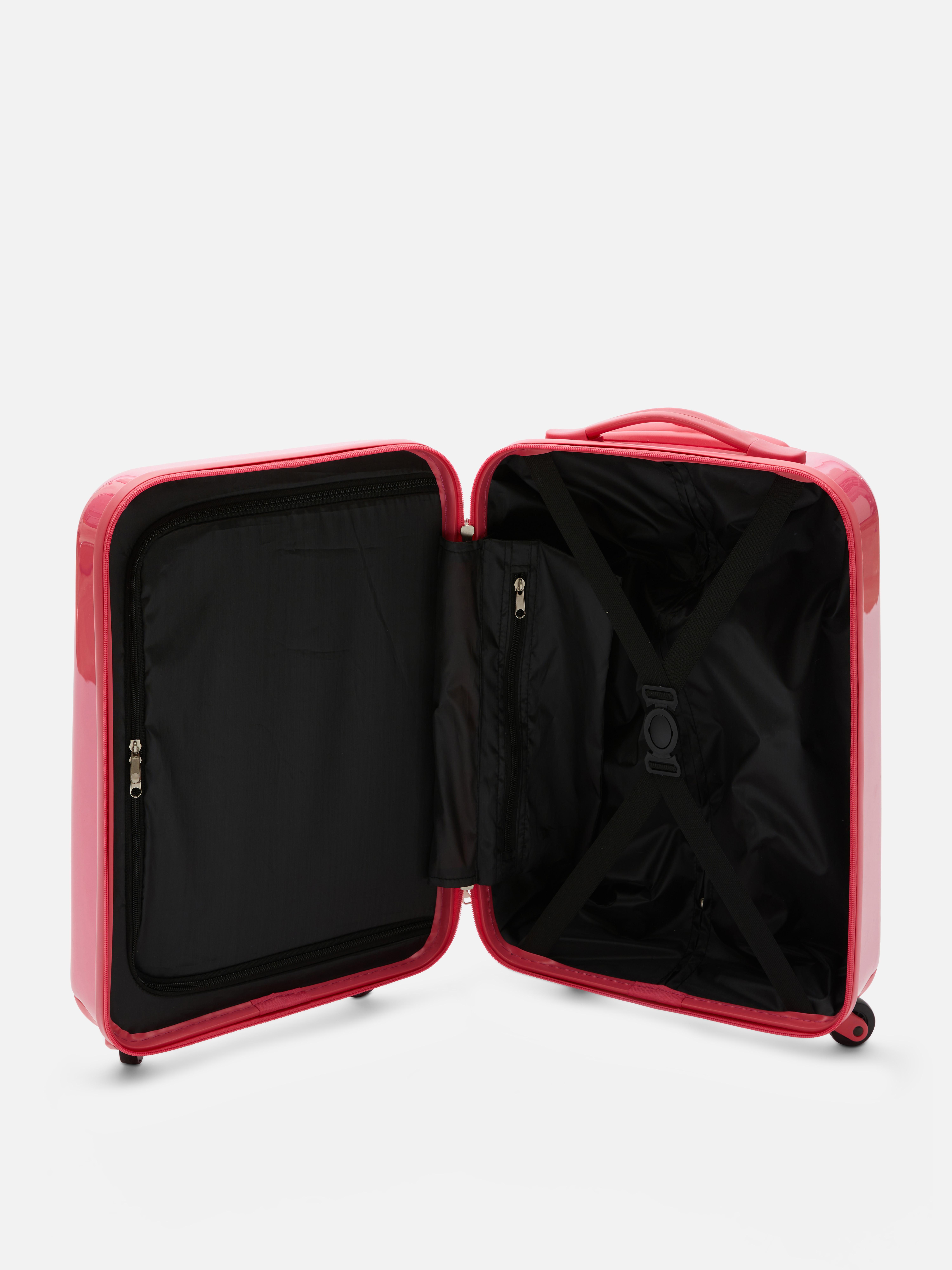 Pink Hard Shell Graphic Cabin Suitcase Primark